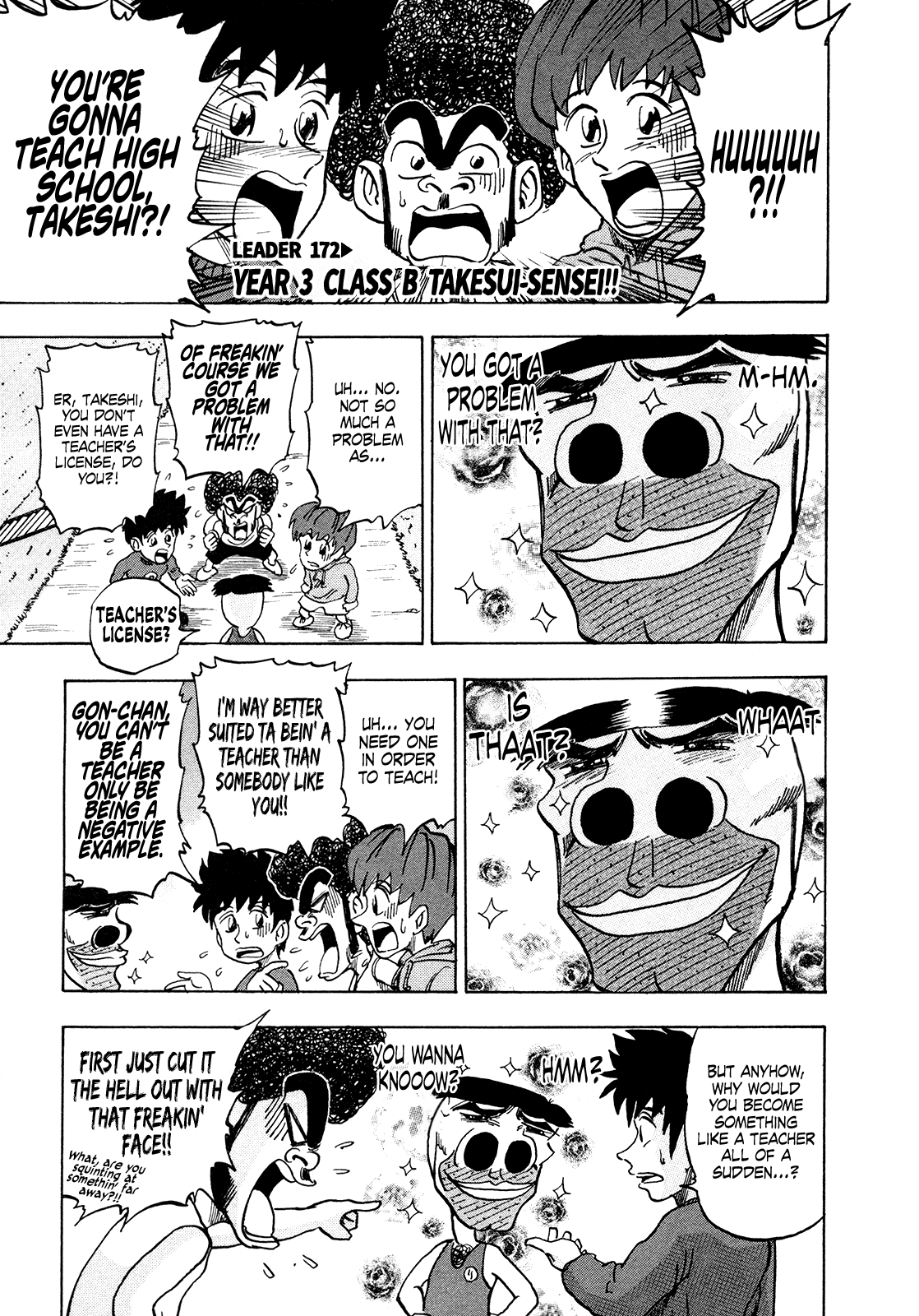 Seikimatsu Leader Den Takeshi! Chapter 172 page 1 - Chapter 172: Year 3 Class B Takesui-sensei!!