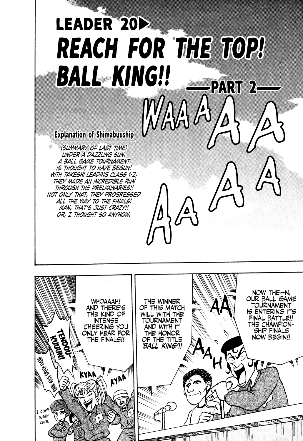Seikimatsu Leader Den Takeshi! Chapter 20 page 2 - Chapter 20: Reach for the Top! Ball King!! (Part 2)