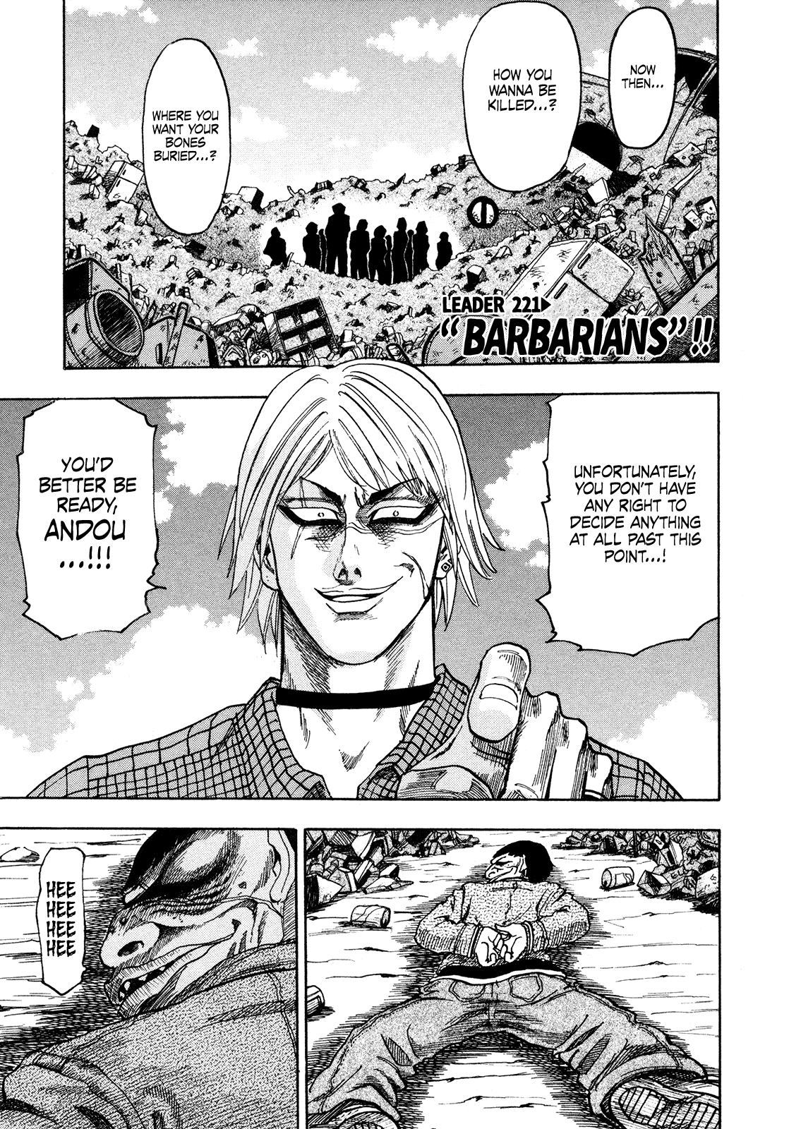 Seikimatsu Leader Den Takeshi! Chapter 221 page 1 - Chapter 221: "Barbarians"!!