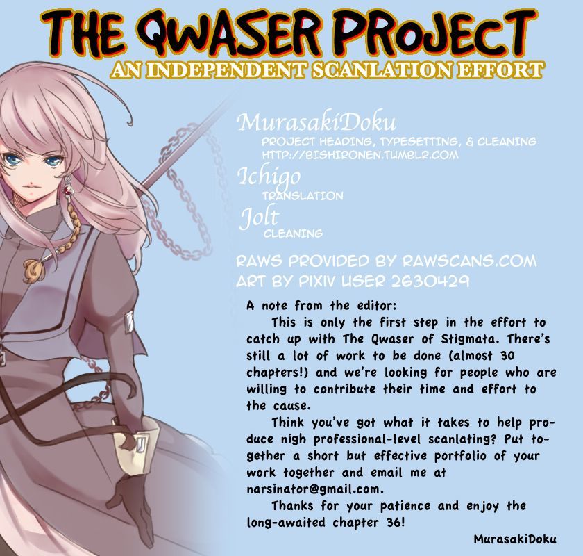 Seikon no Qwaser Chapter 36 page 1 - Chapter 36 : The Witch's Sacrifice