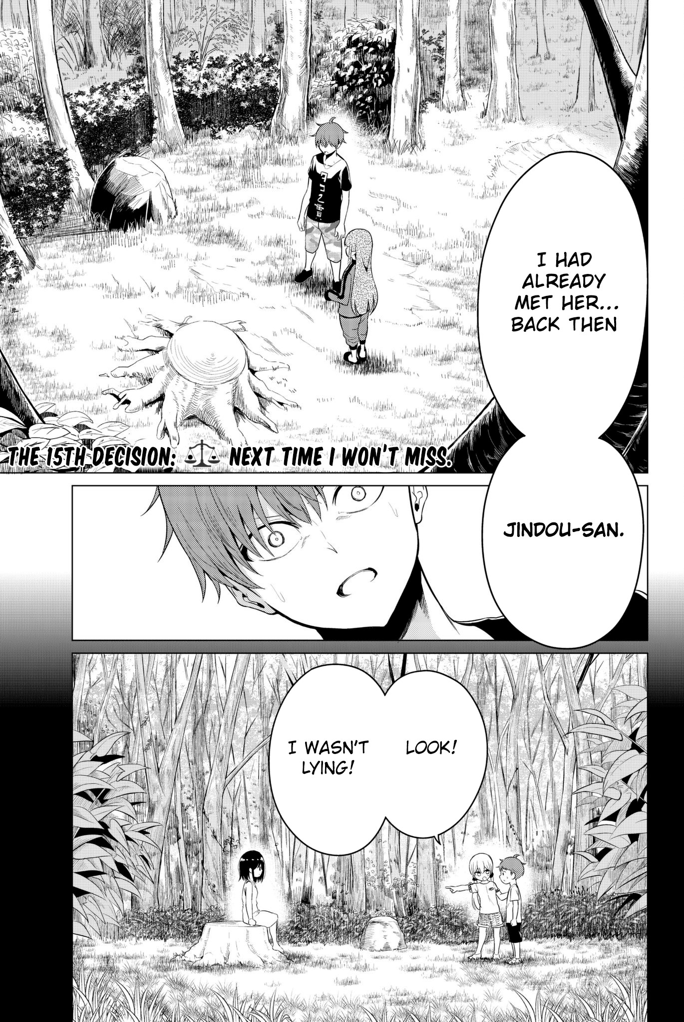 Sekai ka Kanojo ka Erabenai Chapter 15 page 6 - Chapter 15: The 15th Decision: Next time I won’t miss.