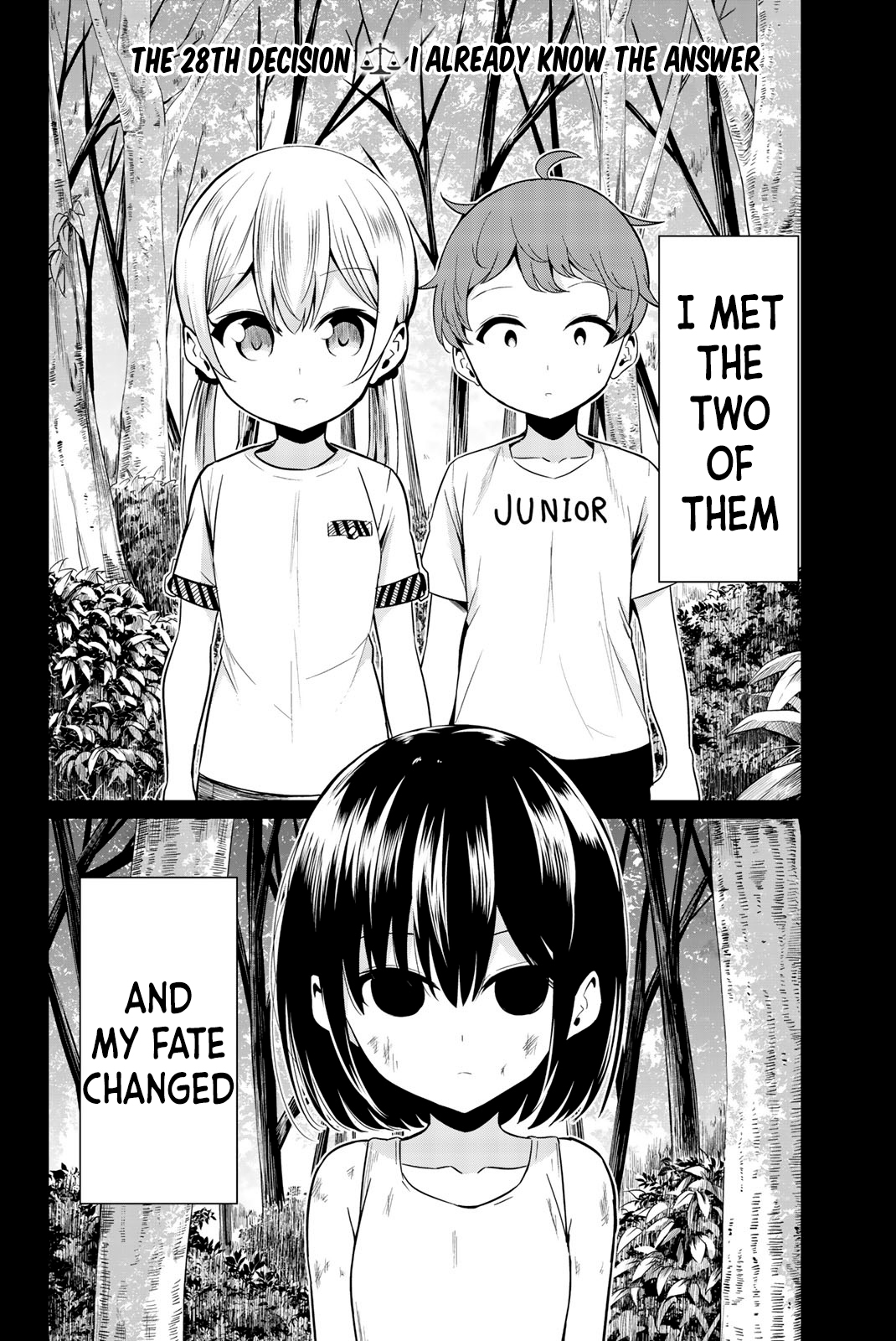 Sekai ka Kanojo ka Erabenai Chapter 28 page 3 - Chapter 28: The 28th Decision: I already know the answer.