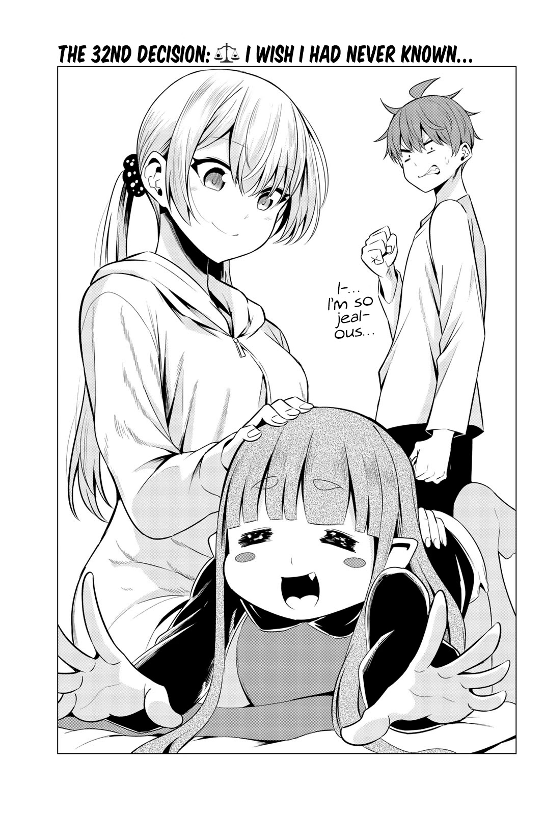Sekai ka Kanojo ka Erabenai Chapter 32 page 4 - Chapter 32: The 32nd Decision: I wish I had never known…