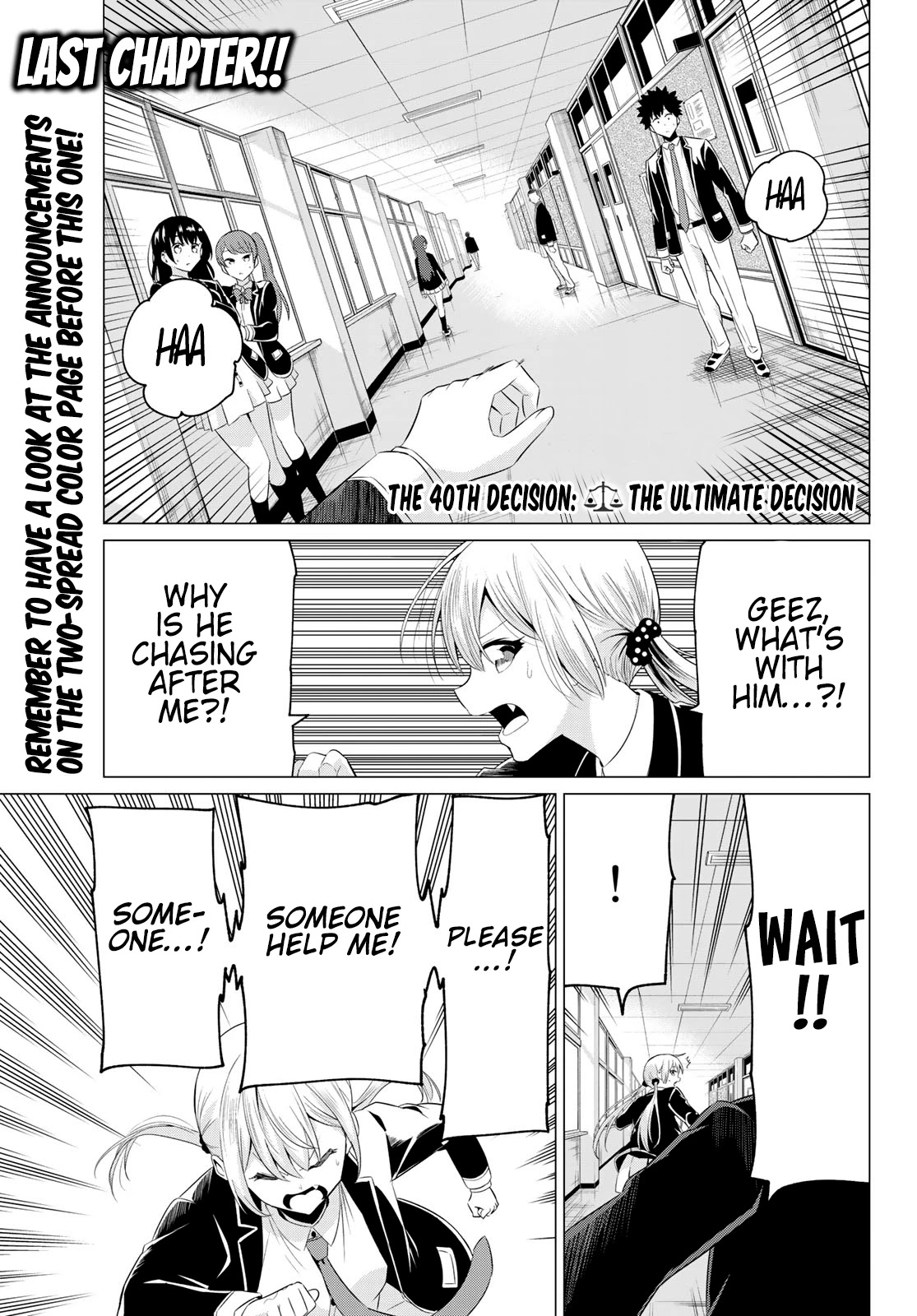 Sekai ka Kanojo ka Erabenai Chapter 40 page 4 - Chapter 40: The 40th Decision: The Ultimate Decision [END]