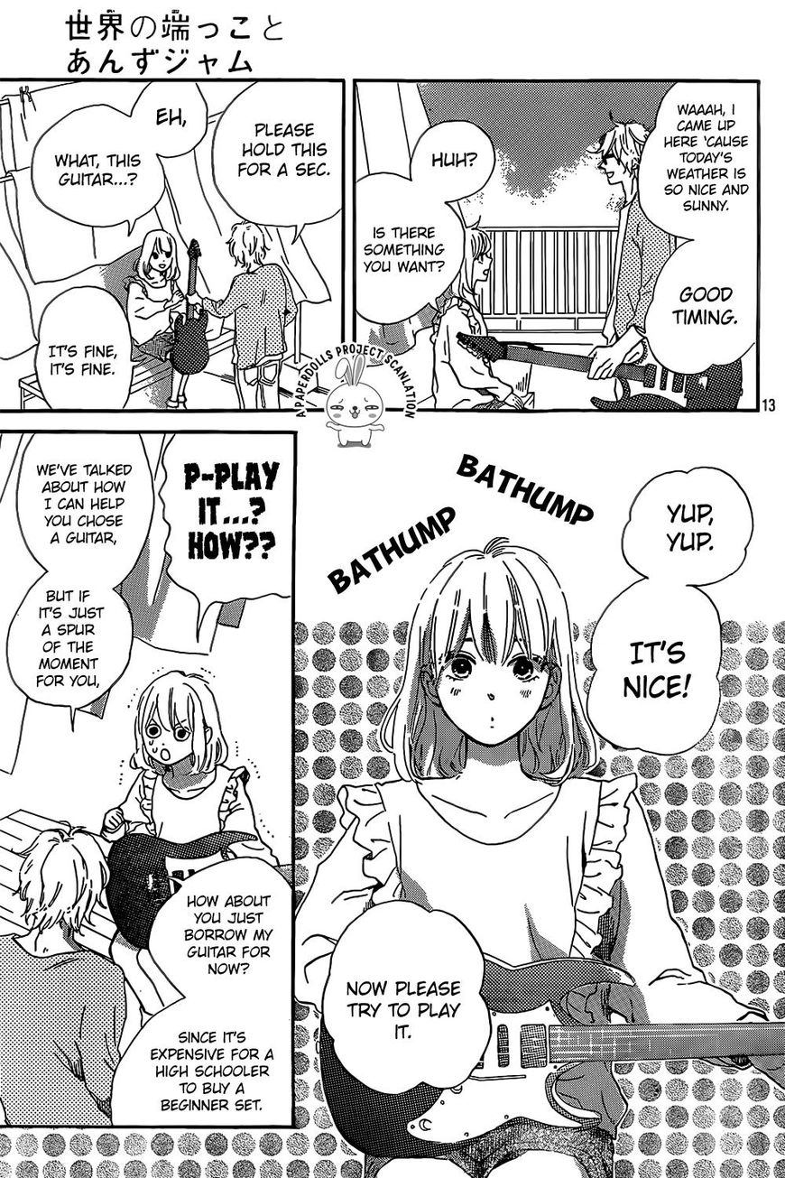 Sekai no Hashikko to Anzu Jam Chapter 8 page 16 - Chapter 8 : Blue Sky Guitar