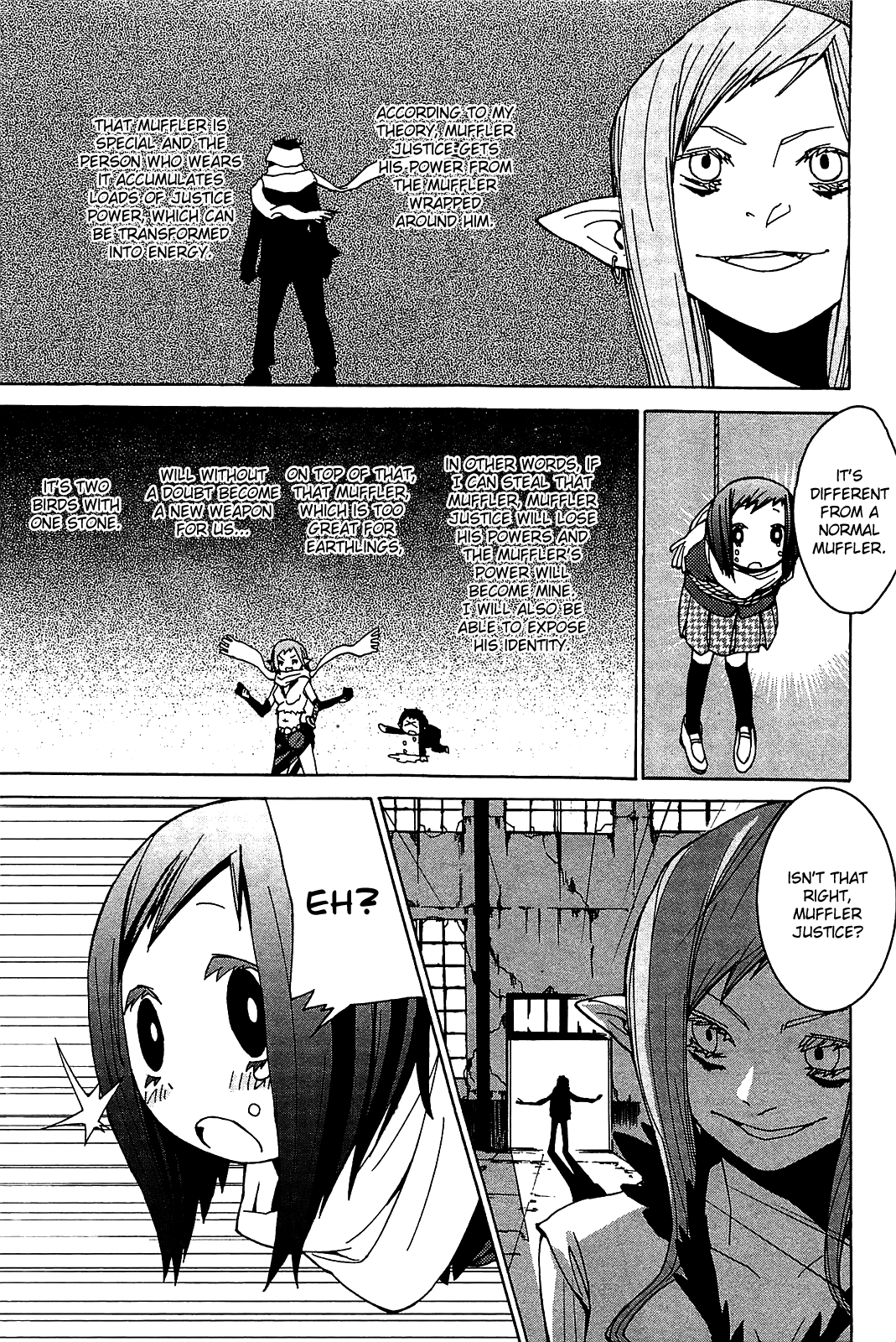 Sekai Seifuku Sekirara Jogakkan Chapter 24.1 page 10 - Chapter 24.1: Oneshot: Mask of Righteousness: Muffler Justice