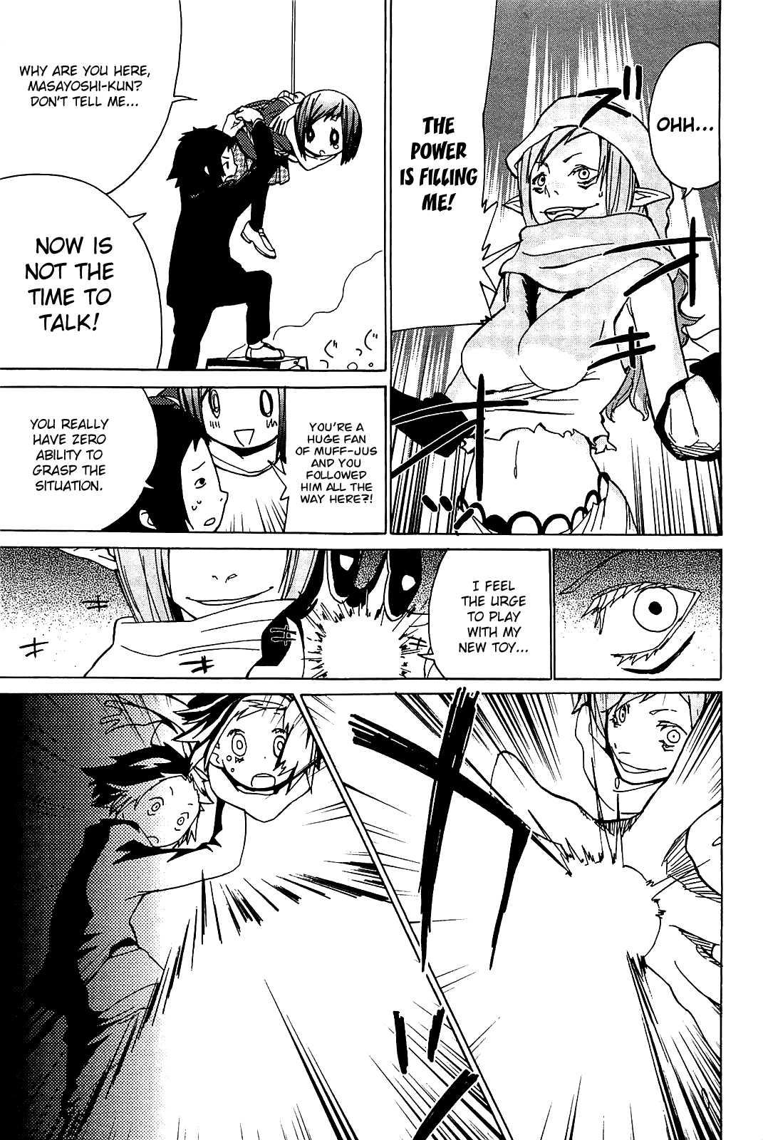 Sekai Seifuku Sekirara Jogakkan Chapter 24.1 page 14 - Chapter 24.1: Oneshot: Mask of Righteousness: Muffler Justice
