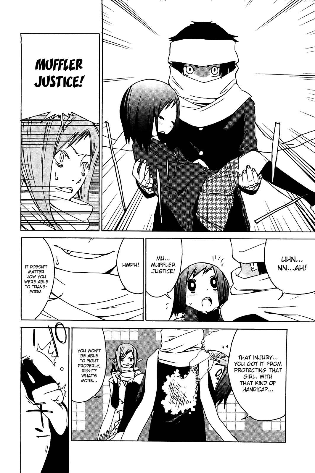 Sekai Seifuku Sekirara Jogakkan Chapter 24.1 page 17 - Chapter 24.1: Oneshot: Mask of Righteousness: Muffler Justice