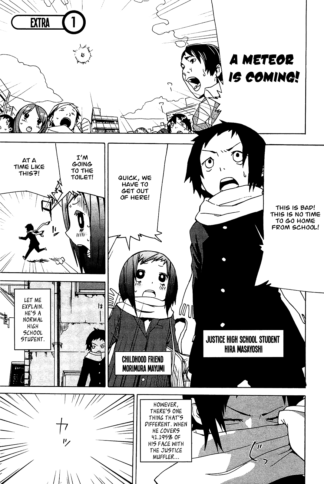 Sekai Seifuku Sekirara Jogakkan Chapter 24.1 page 2 - Chapter 24.1: Oneshot: Mask of Righteousness: Muffler Justice