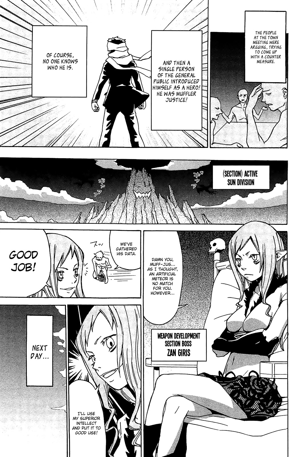 Sekai Seifuku Sekirara Jogakkan Chapter 24.1 page 6 - Chapter 24.1: Oneshot: Mask of Righteousness: Muffler Justice