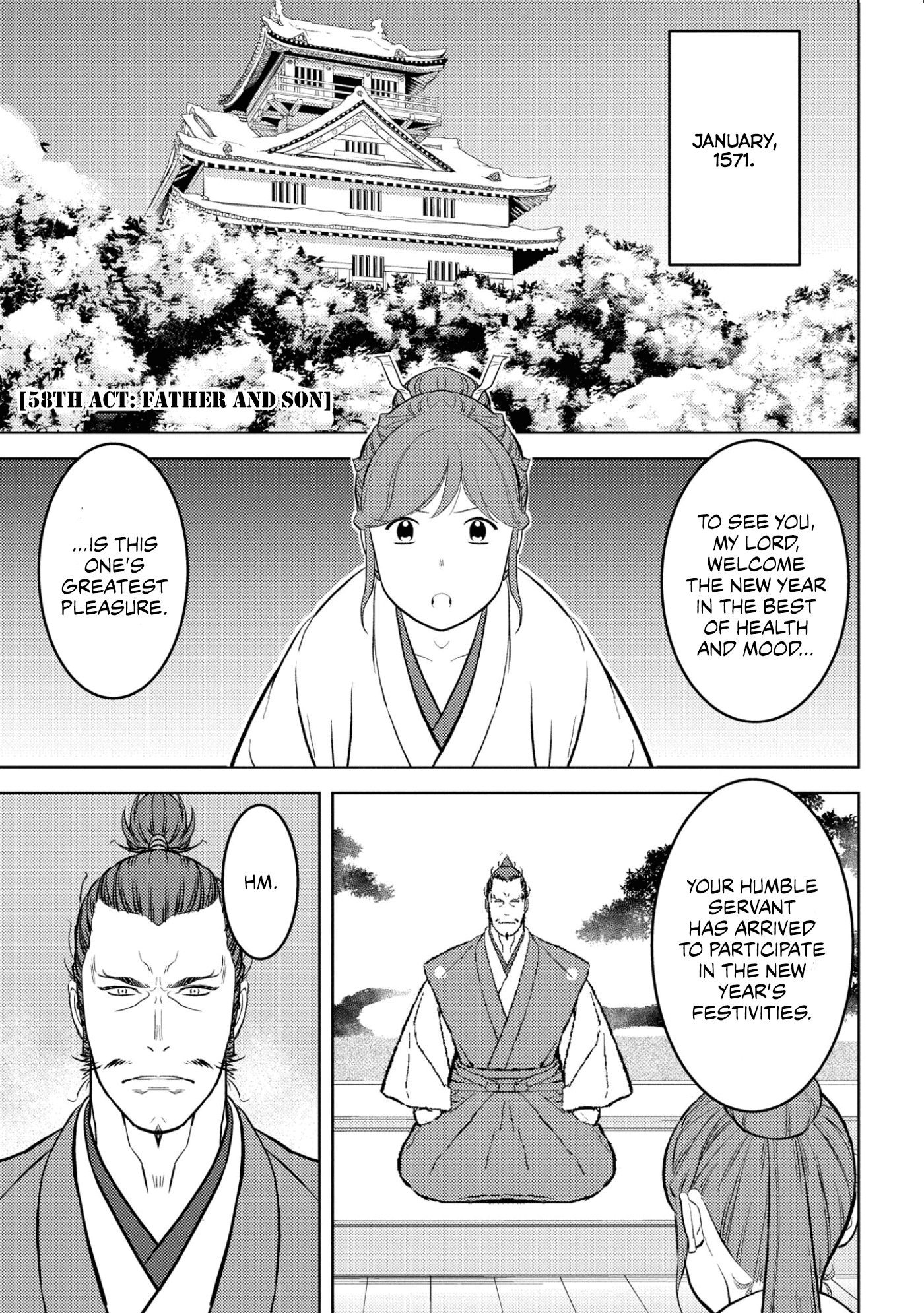 Sengoku Komachi Kurou Tan! Chapter 58 page 2 - Chapter 58: Father and Son