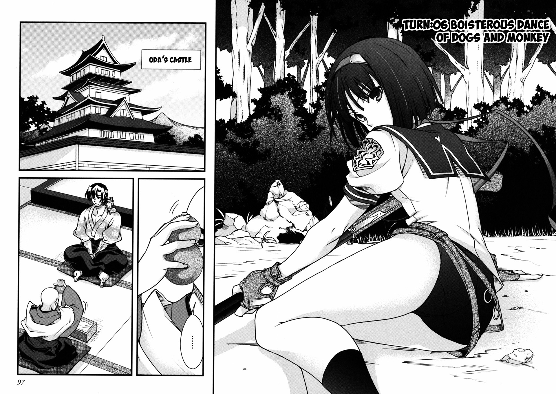 Sengoku Rance Chapter 6 page 3 - Chapter 6: Turn 06: Boisterous Dance of Dogs & Monkey