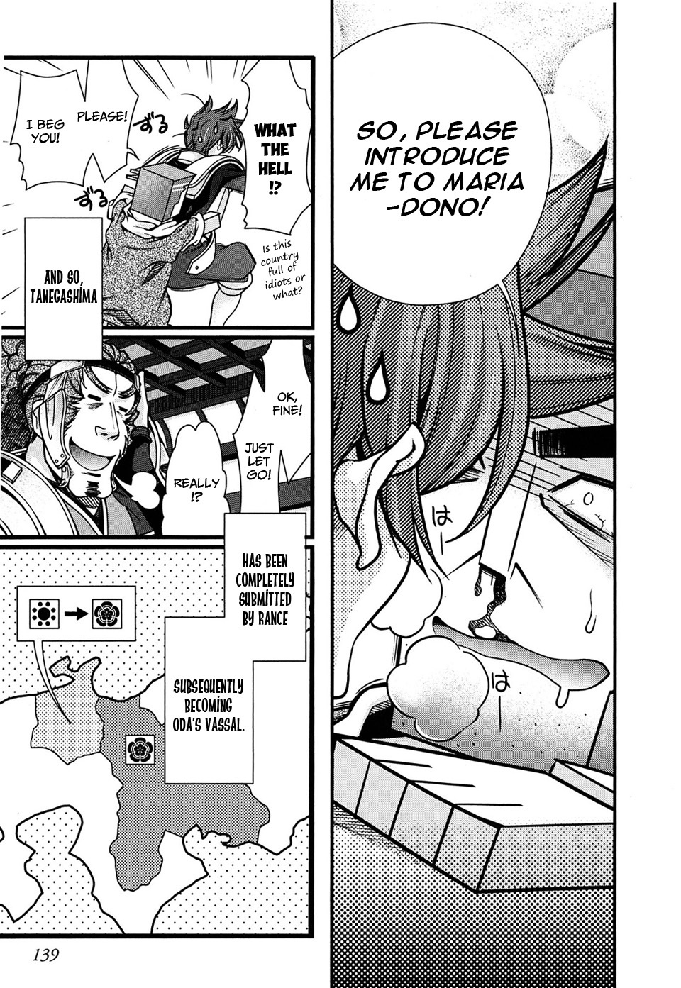 Sengoku Rance Chapter 6 page 45 - Chapter 6: Turn 06: Boisterous Dance of Dogs & Monkey