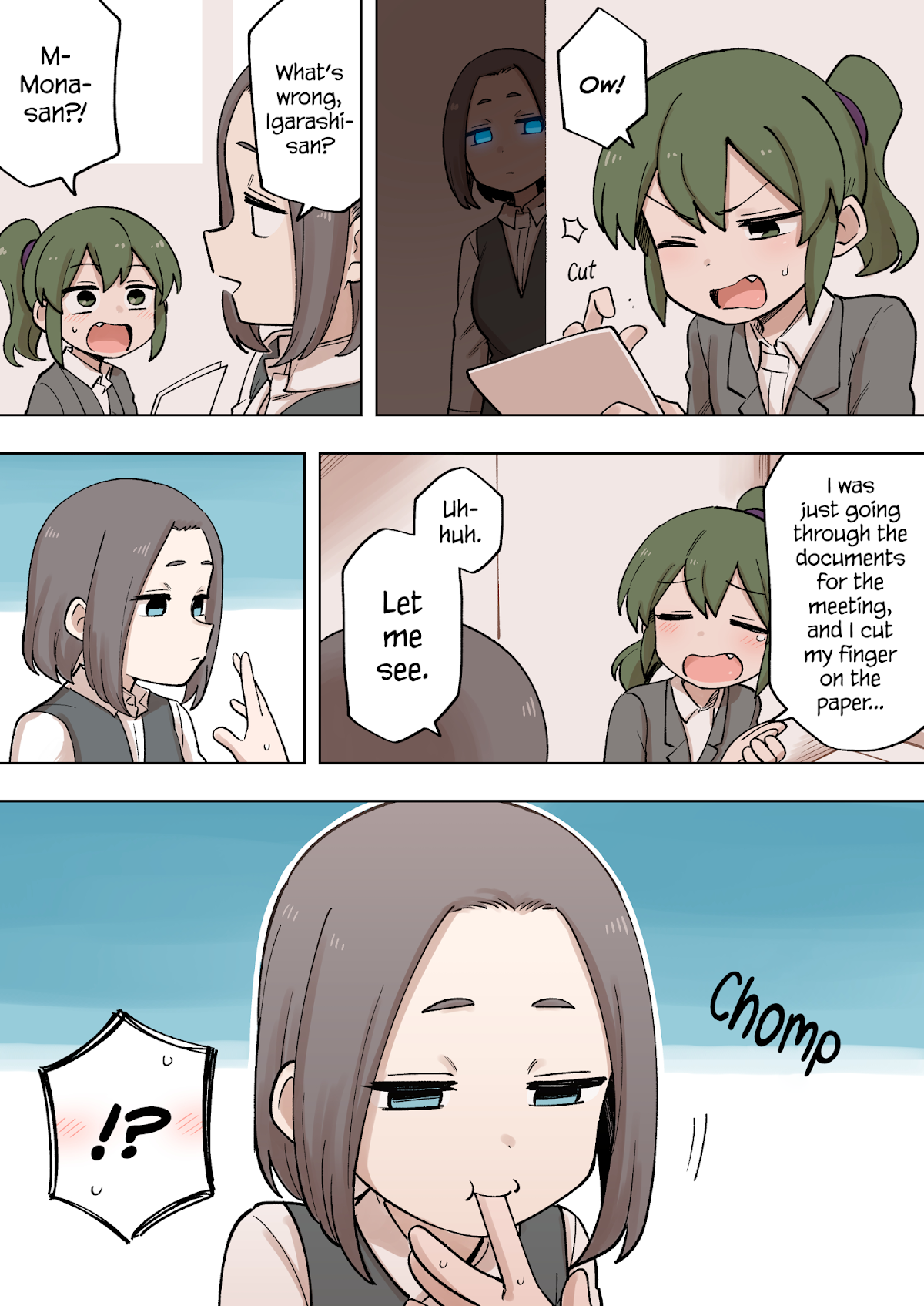 Senpai ga Urusai Kouhai no Hanashi Chapter 165 page 1 - Chapter 165: The Paper Cut
