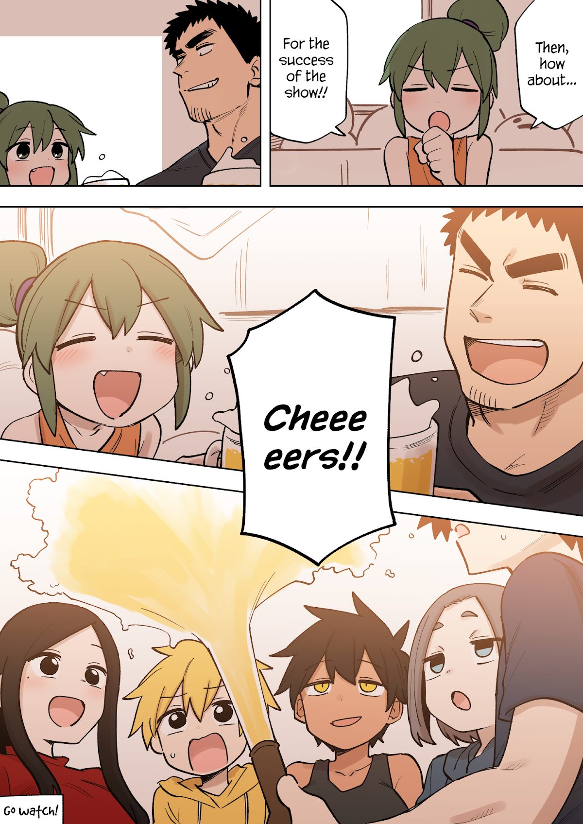 Senpai ga Urusai Kouhai no Hanashi Chapter 166.5 page 4 - Chapter 166.5: Together with everyone (Anime Celebration)