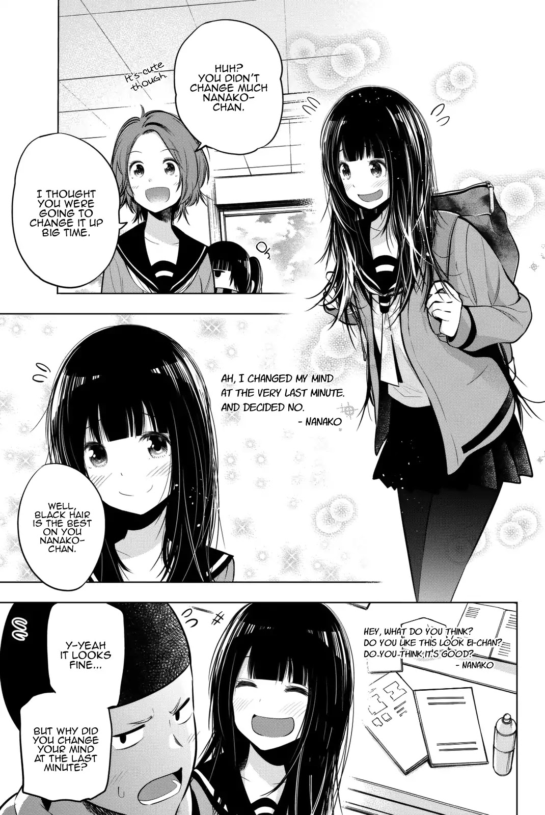 Senryuu Shoujo Chapter 49 page 8 - Chapter 49: Nanako, Eiji and the Hair Salon