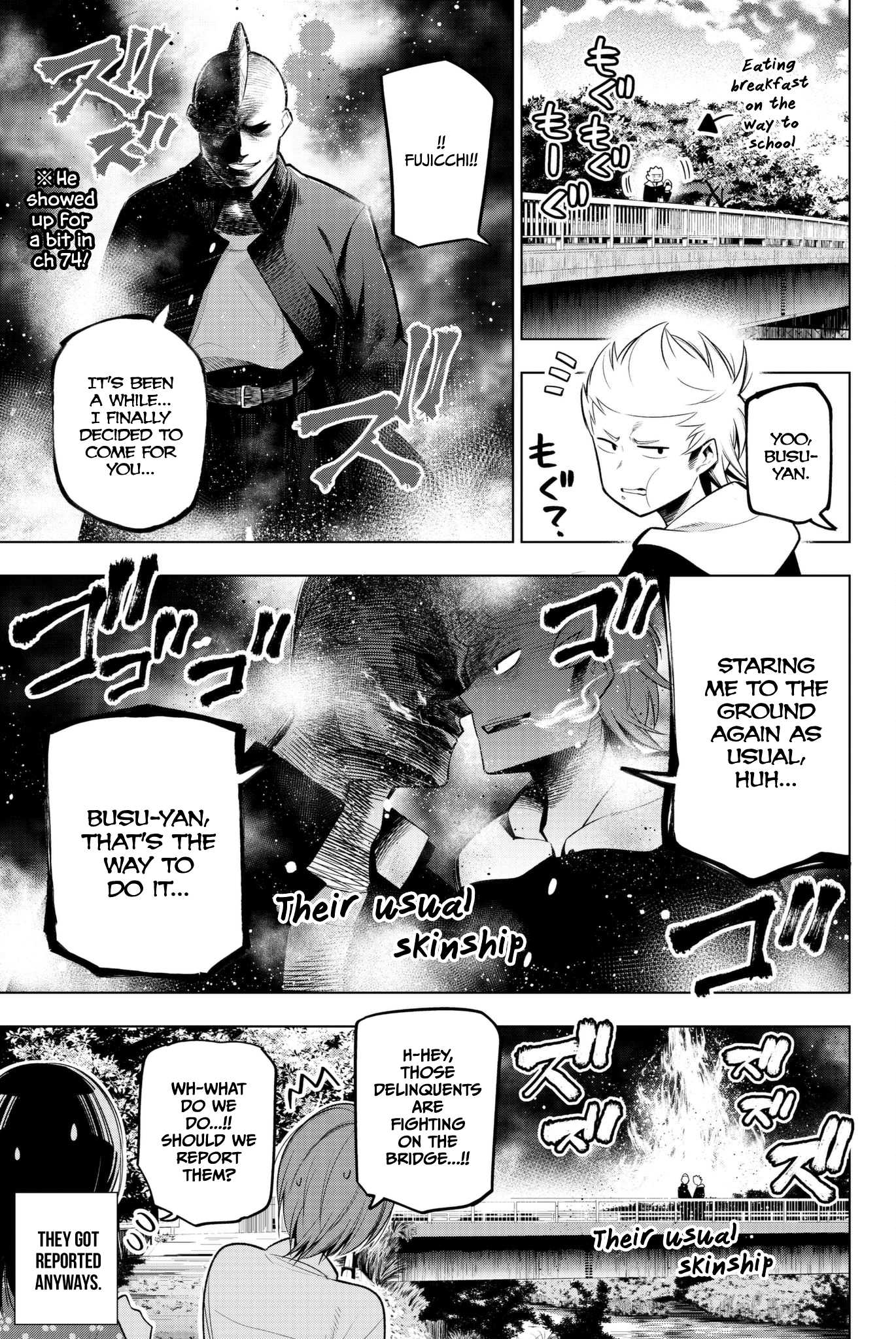 Senryuu Shoujo Chapter 98 page 1 - Chapter 98: Eiji's friends