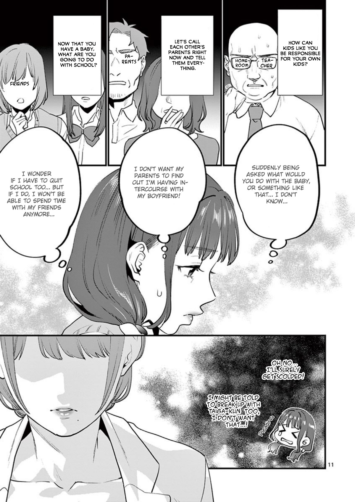 Sensei de ○○ shicha Ikemasen! Chapter 12 page 12 - Chapter 12: 2-A Nishino Taiga "Sensei, I think I might become a father!"