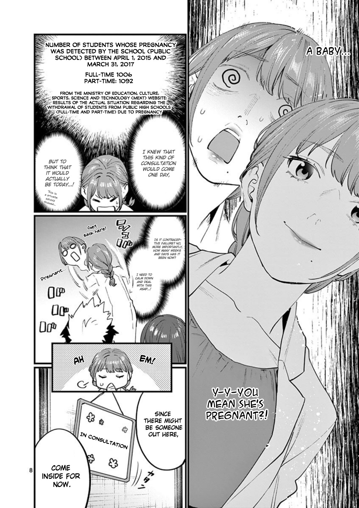 Sensei de ○○ shicha Ikemasen! Chapter 12 page 9 - Chapter 12: 2-A Nishino Taiga "Sensei, I think I might become a father!"