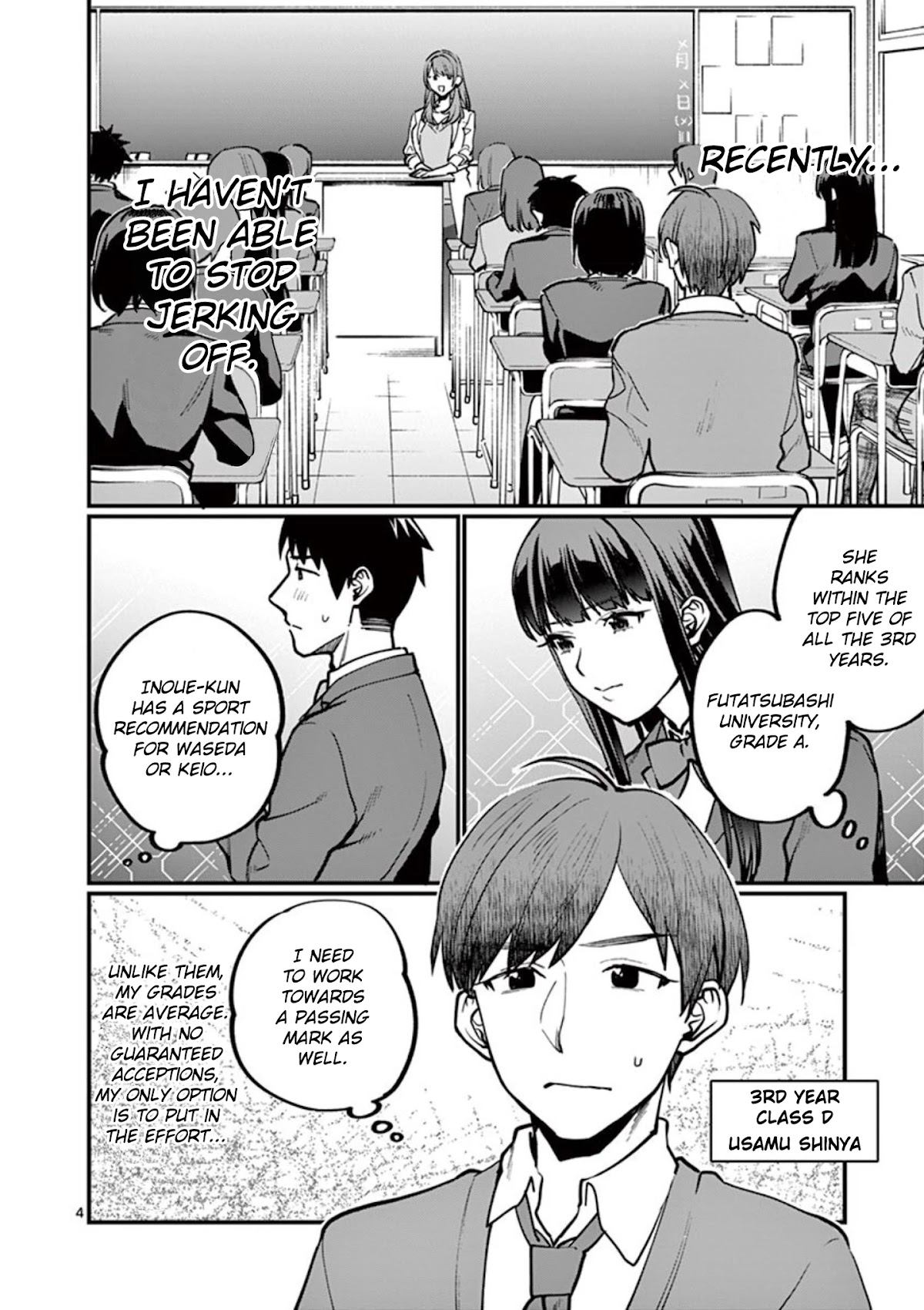 Sensei de ○○ shicha Ikemasen! Chapter 4 page 4 - Chapter 4: Sensei, I can't get a grip on studying because of masturbation!