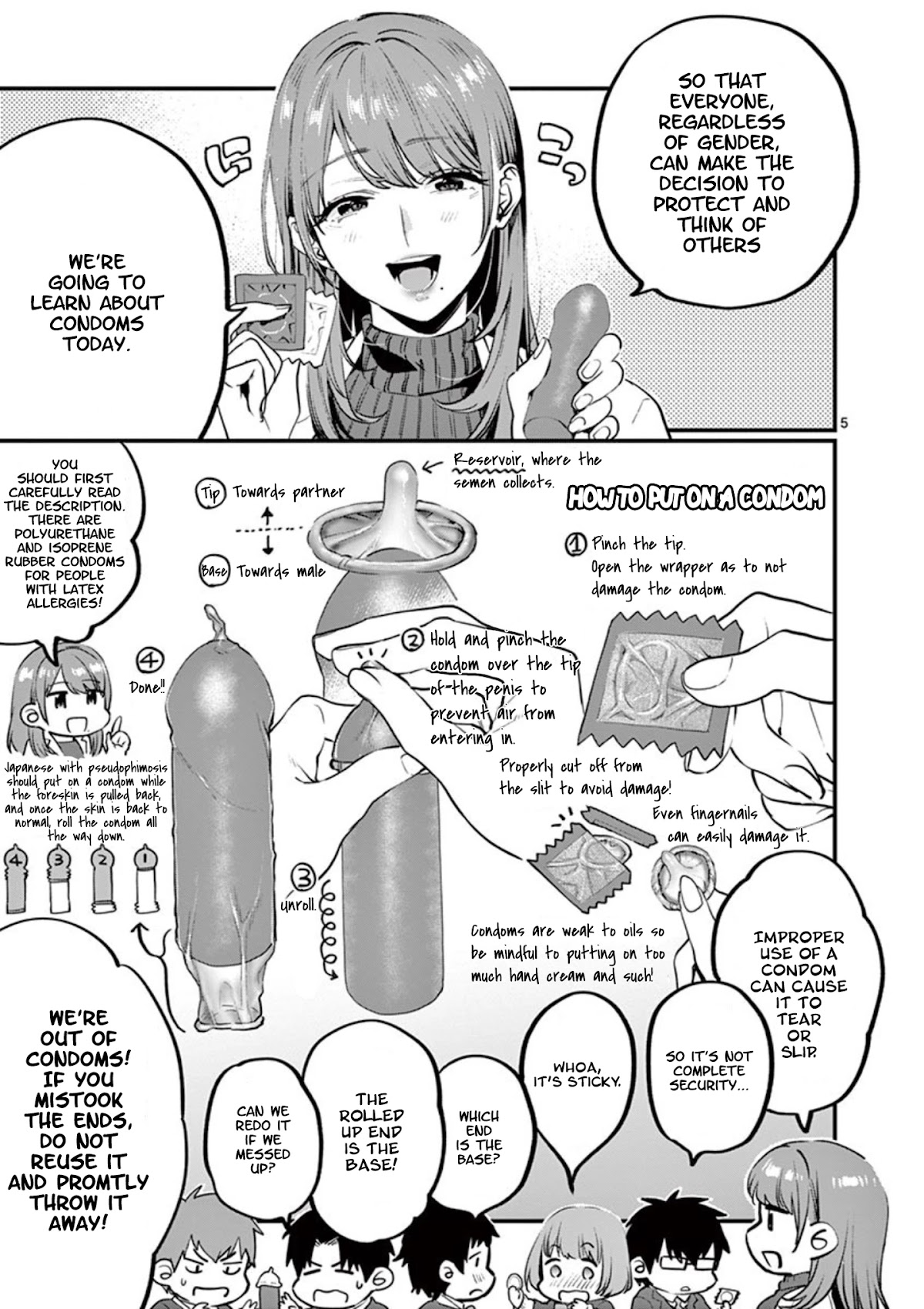 Sensei de ○○ shicha Ikemasen! Chapter 6 page 7 - Chapter 6: Sensei, how do I put on a condom?