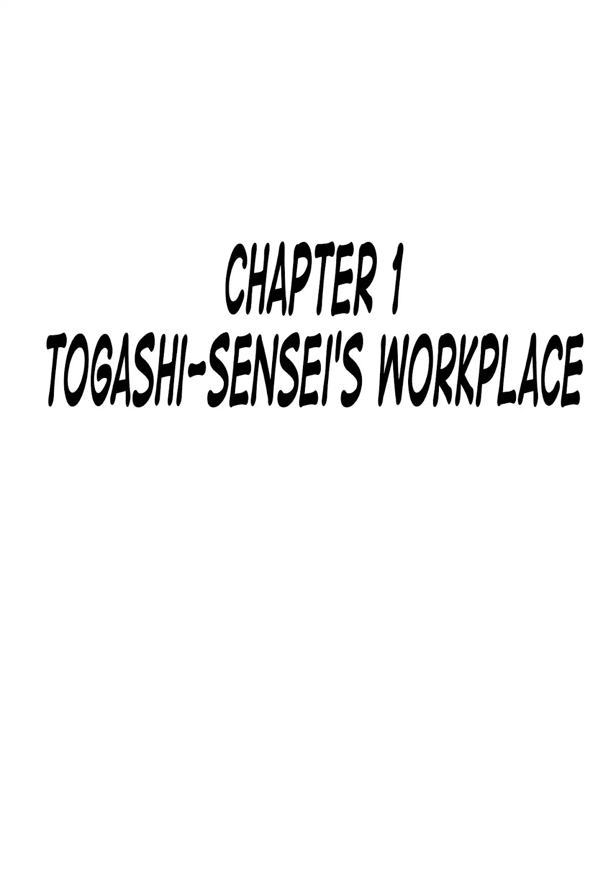 Sensei Hakusho Chapter 1 page 1 - Chapter 1: Togashi-sensei's Workplace