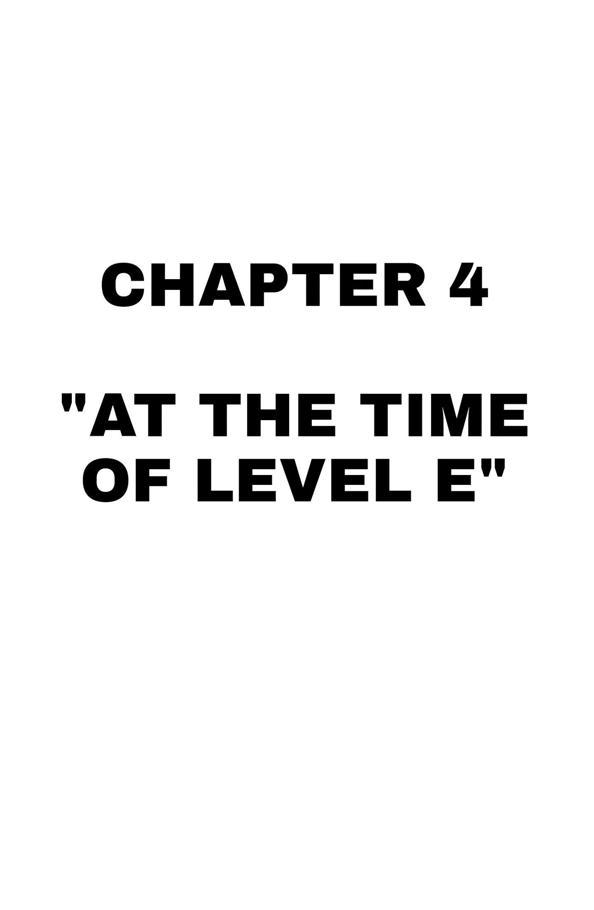 Sensei Hakusho Chapter 4 page 1 - Chapter 4: At the Time of Level E