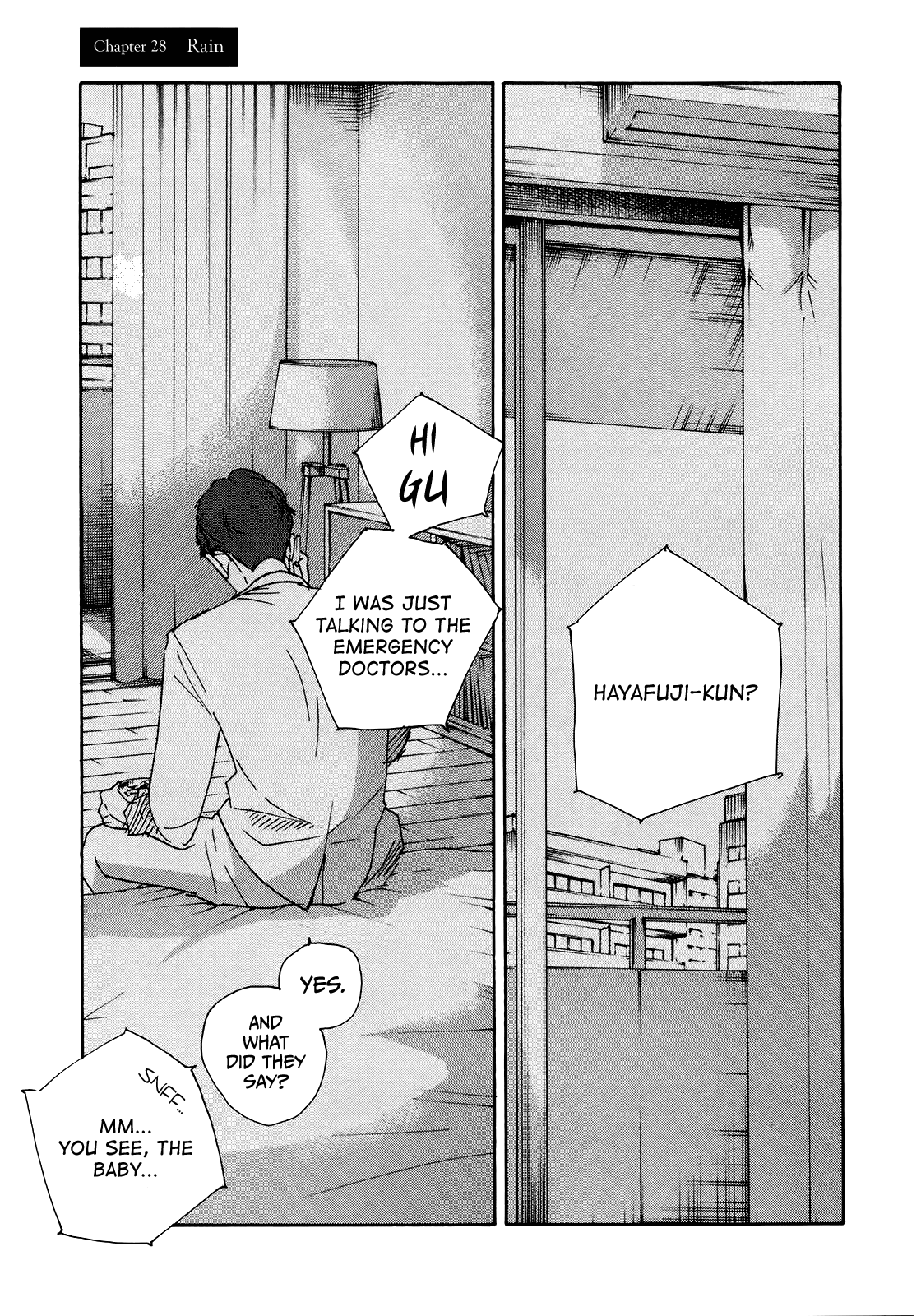 Sensei no Shiroi Uso Chapter 28 page 1 - Chapter 28: Rain