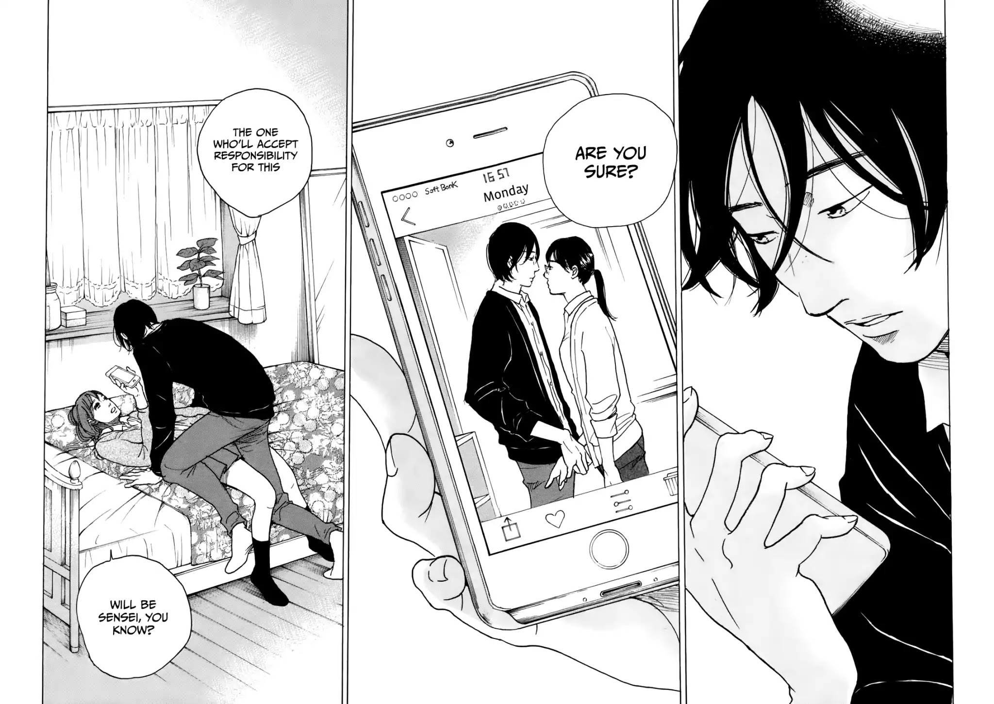 Sensei no Shiroi Uso Chapter 43 page 16 - Chapter 43: The Two That Travel Through the Night