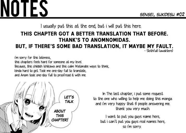 Sensei, Suki desu. Chapter 2 page 2 - Chapter 2