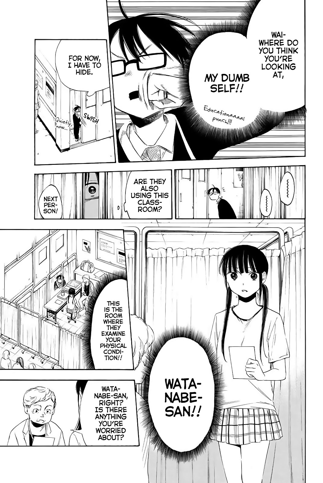 Sensei, Suki desu. Chapter 3 page 16 - Chapter 3: Question 3: Hiding and staring at a garden filled with girls, is that what you like doing?