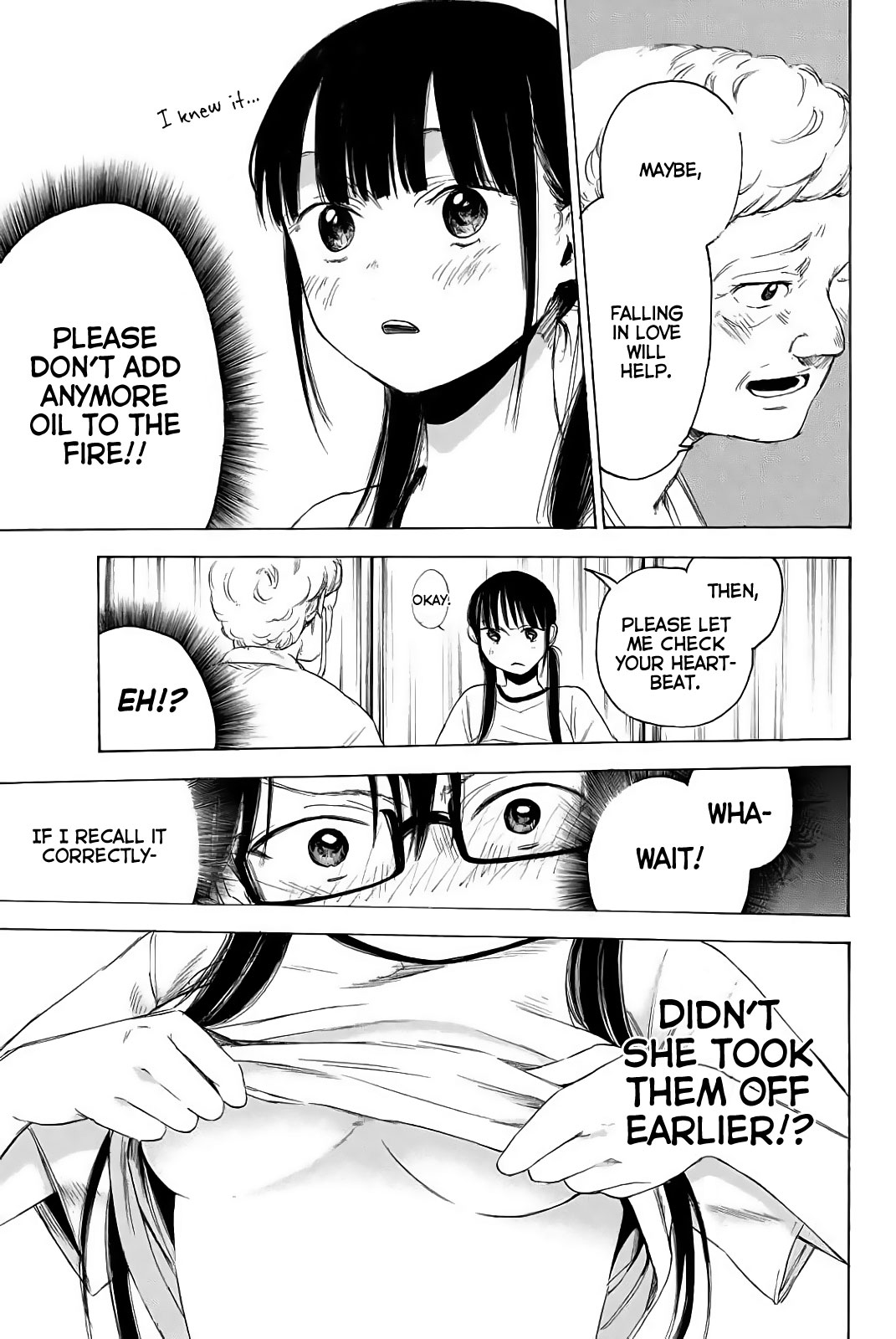 Sensei, Suki desu. Chapter 3 page 18 - Chapter 3: Question 3: Hiding and staring at a garden filled with girls, is that what you like doing?