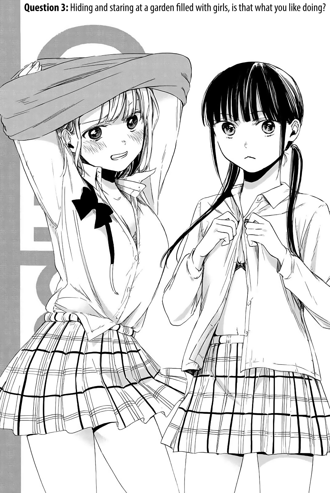 Sensei, Suki desu. Chapter 3 page 3 - Chapter 3: Question 3: Hiding and staring at a garden filled with girls, is that what you like doing?