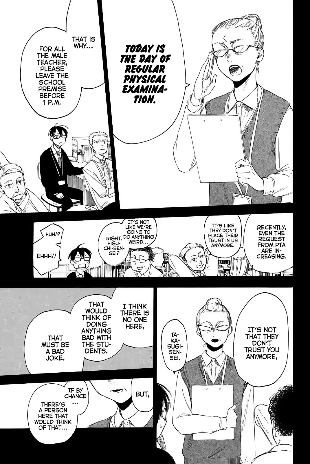 Sensei, Suki desu. Chapter 3 page 5 - Chapter 3: Question 3: Hiding and staring at a garden filled with girls, is that what you like doing?