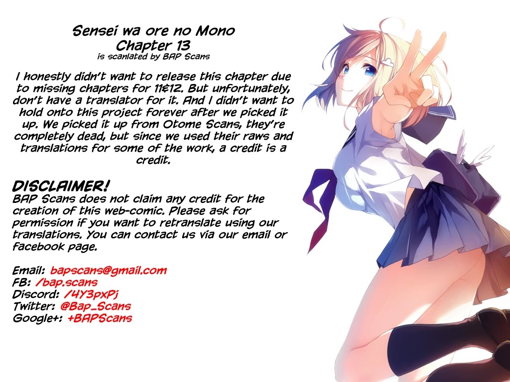 Sensei wa Ore no Mono Chapter 13 page 35 - Chapter 13