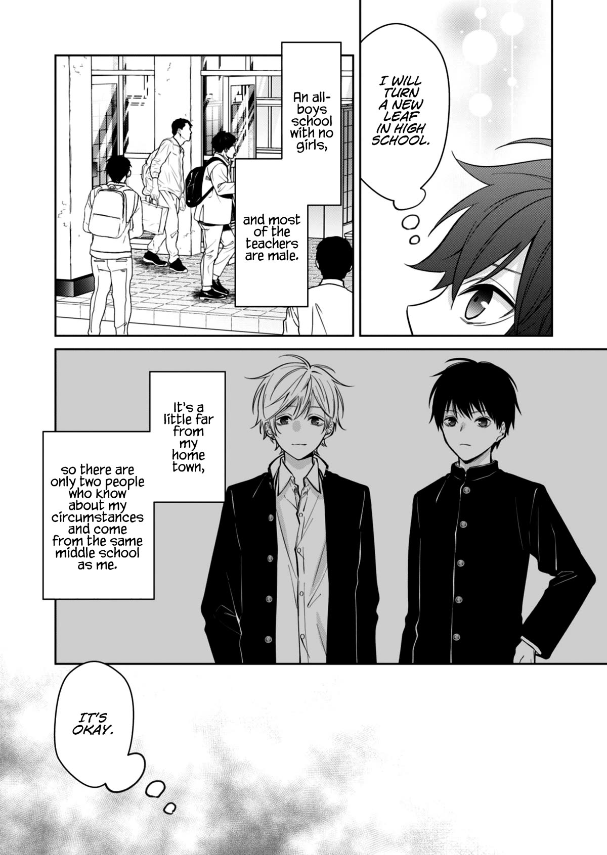 Sensitive Boy Chapter 6.5 page 3 - Chapter 6.5: Extras - First year of high school in spring