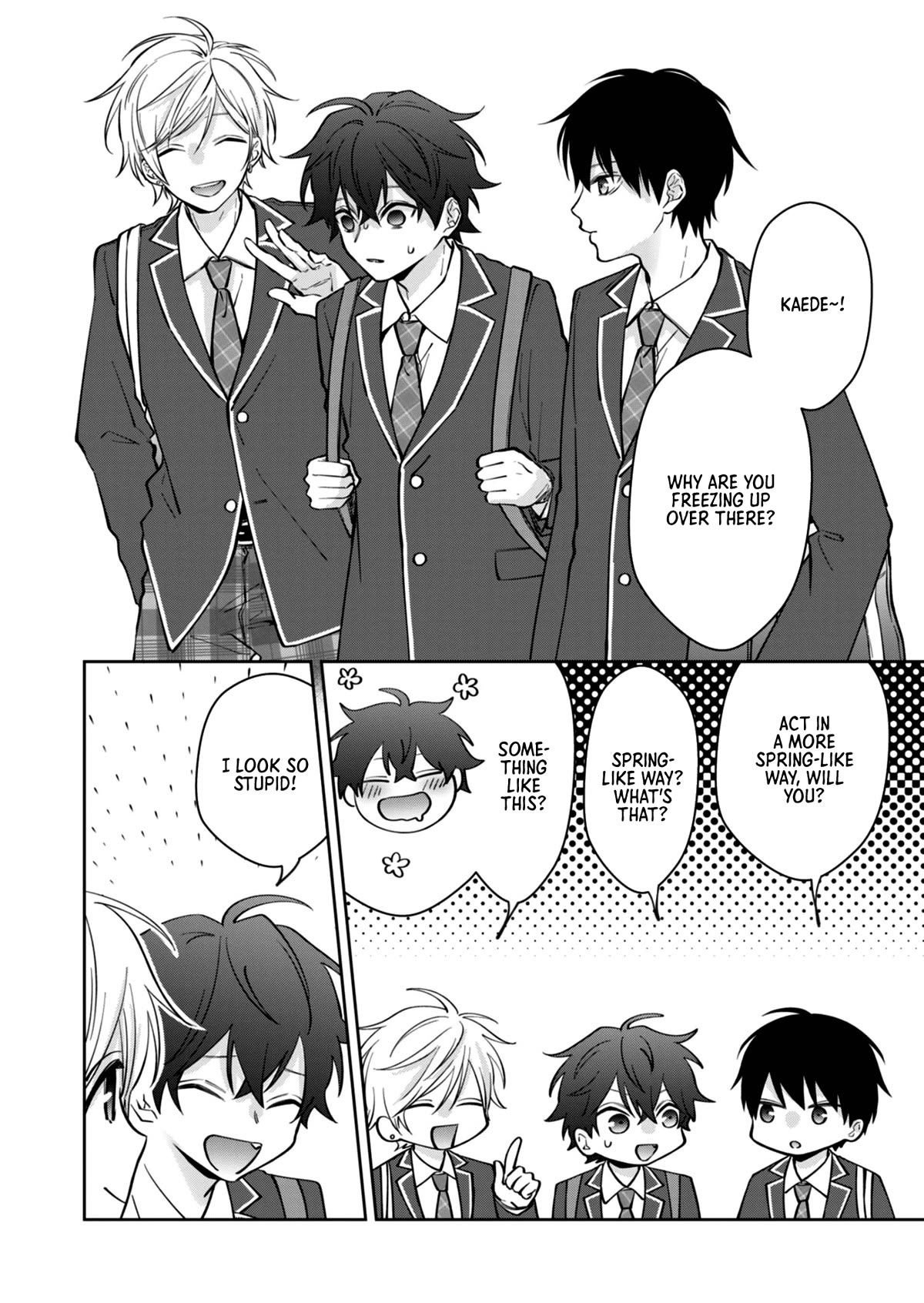 Sensitive Boy Chapter 6.5 page 5 - Chapter 6.5: Extras - First year of high school in spring
