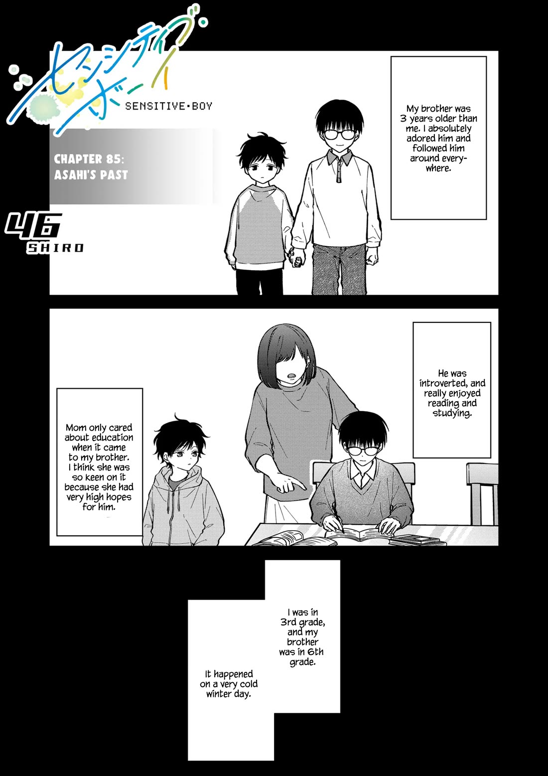 Sensitive Boy Chapter 85 page 1 - Chapter 85: Asahi's Past