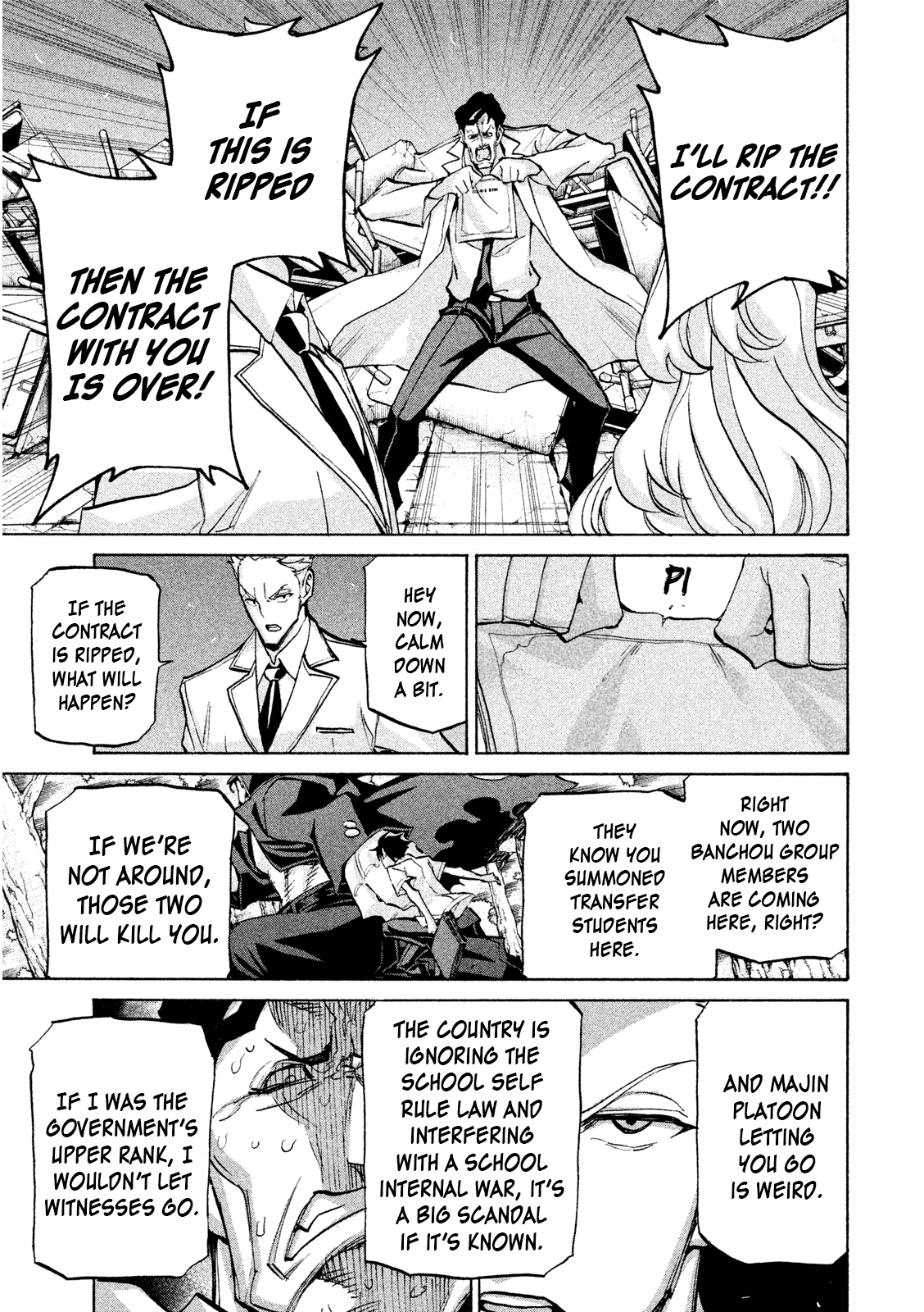 Sentou Hakai Gakuen Dangerosu Chapter 35 page 11 - Chapter 35: A Battle Without Honor or Humanity, Part One