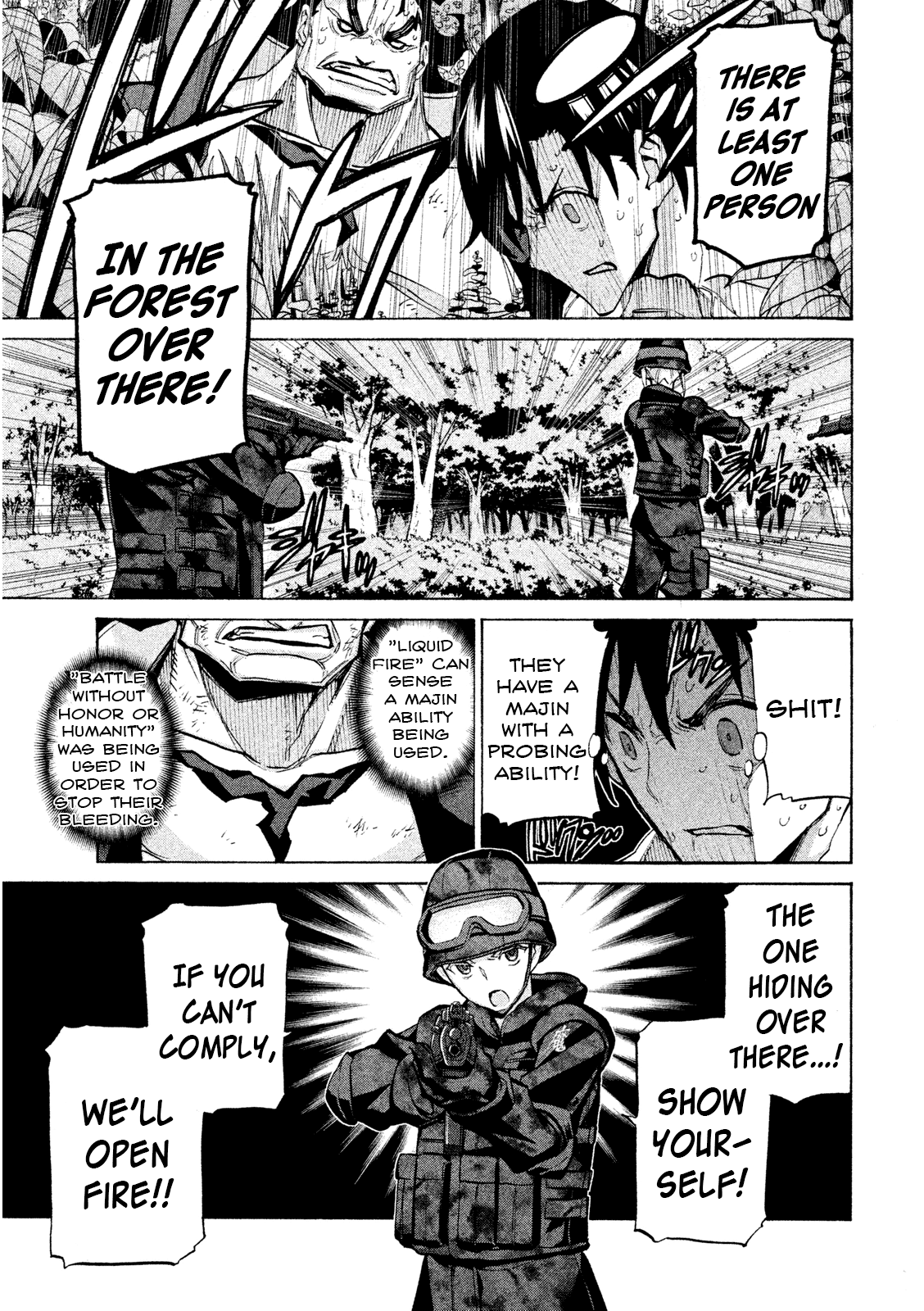 Sentou Hakai Gakuen Dangerosu Chapter 35 page 27 - Chapter 35: A Battle Without Honor or Humanity, Part One
