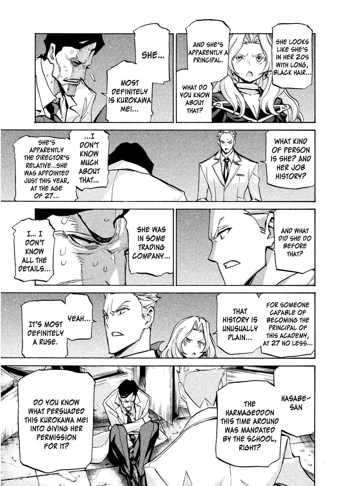 Sentou Hakai Gakuen Dangerosu Chapter 35 page 7 - Chapter 35: A Battle Without Honor or Humanity, Part One