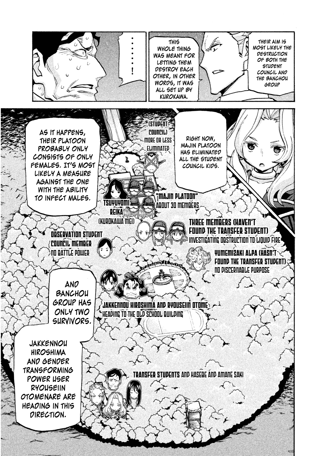 Sentou Hakai Gakuen Dangerosu Chapter 35 page 9 - Chapter 35: A Battle Without Honor or Humanity, Part One