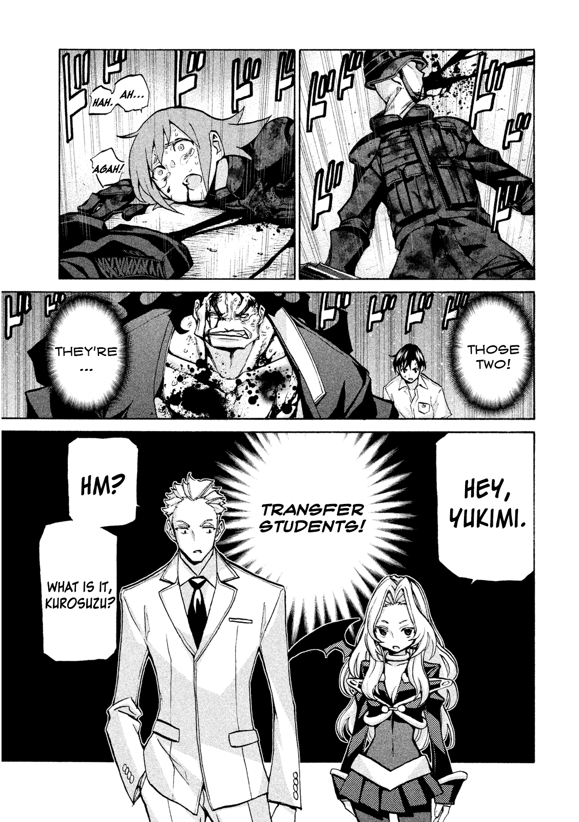 Sentou Hakai Gakuen Dangerosu Chapter 36 page 1 - Chapter 36: A Battle Without Honor or Humanity, Part 2