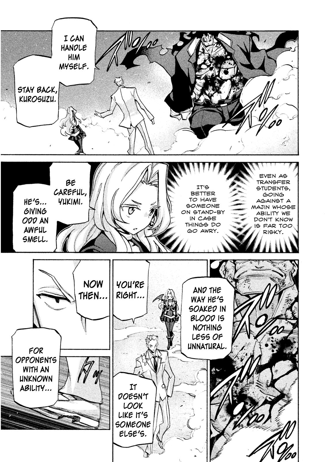 Sentou Hakai Gakuen Dangerosu Chapter 36 page 13 - Chapter 36: A Battle Without Honor or Humanity, Part 2