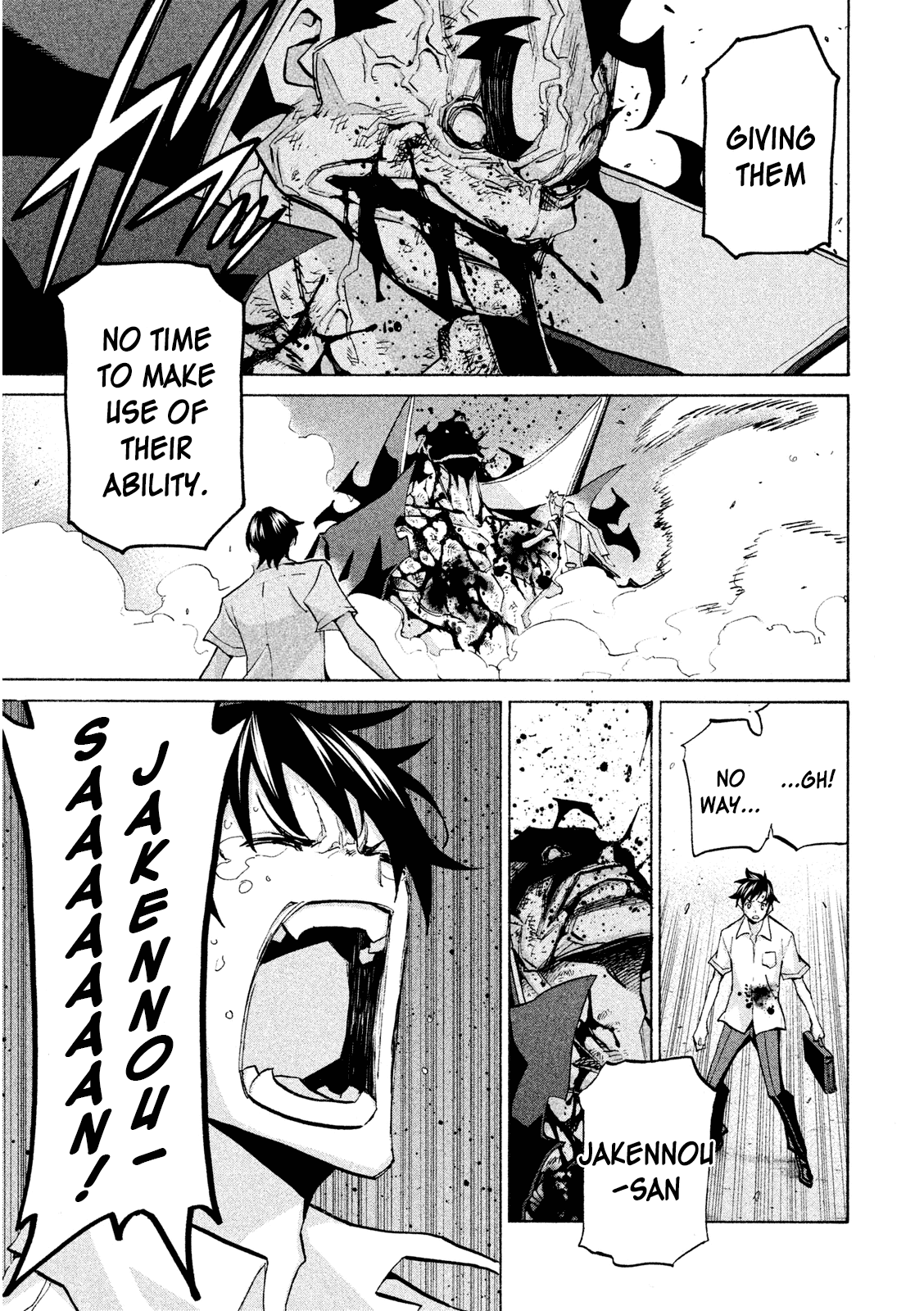 Sentou Hakai Gakuen Dangerosu Chapter 36 page 18 - Chapter 36: A Battle Without Honor or Humanity, Part 2