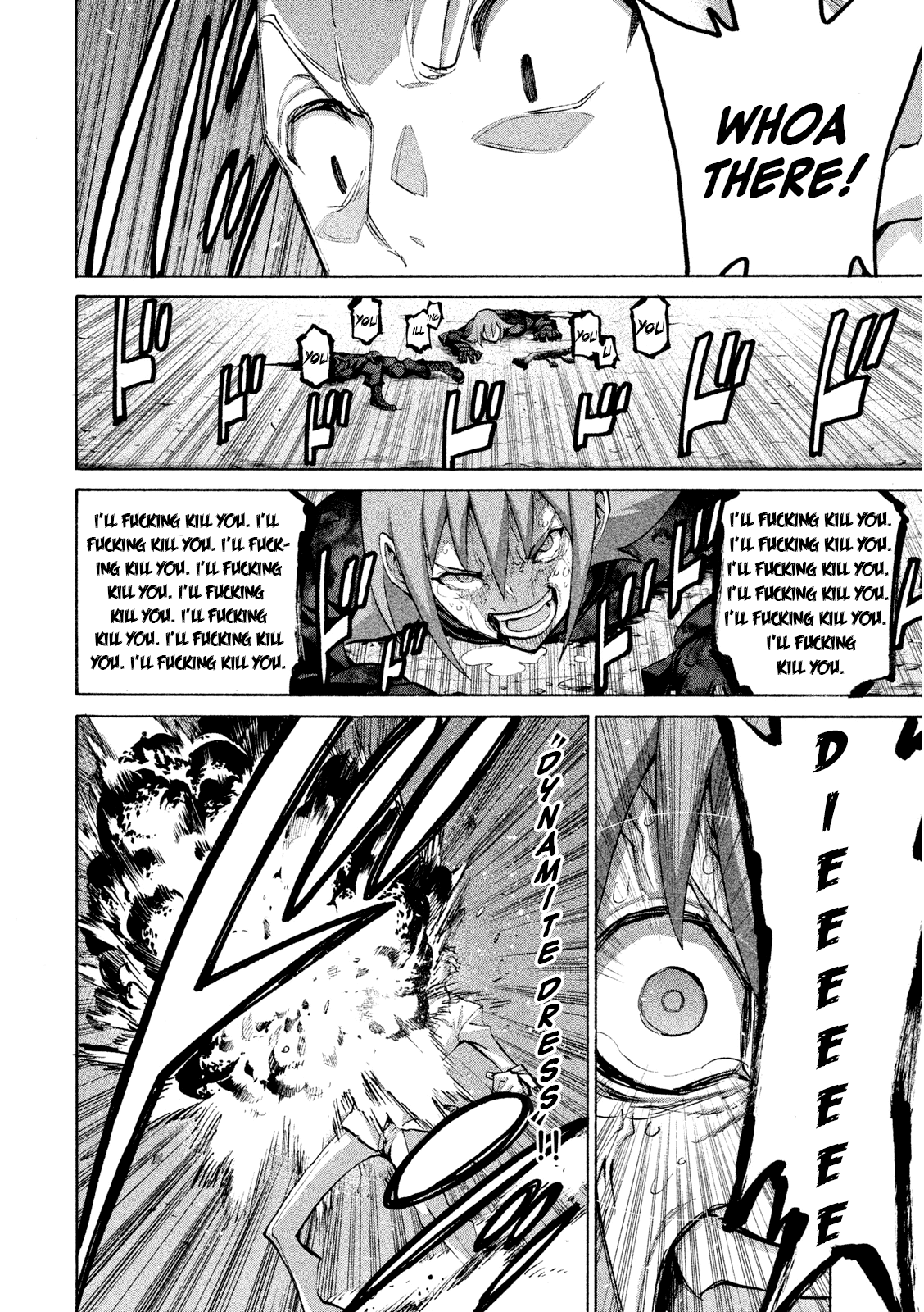 Sentou Hakai Gakuen Dangerosu Chapter 36 page 4 - Chapter 36: A Battle Without Honor or Humanity, Part 2