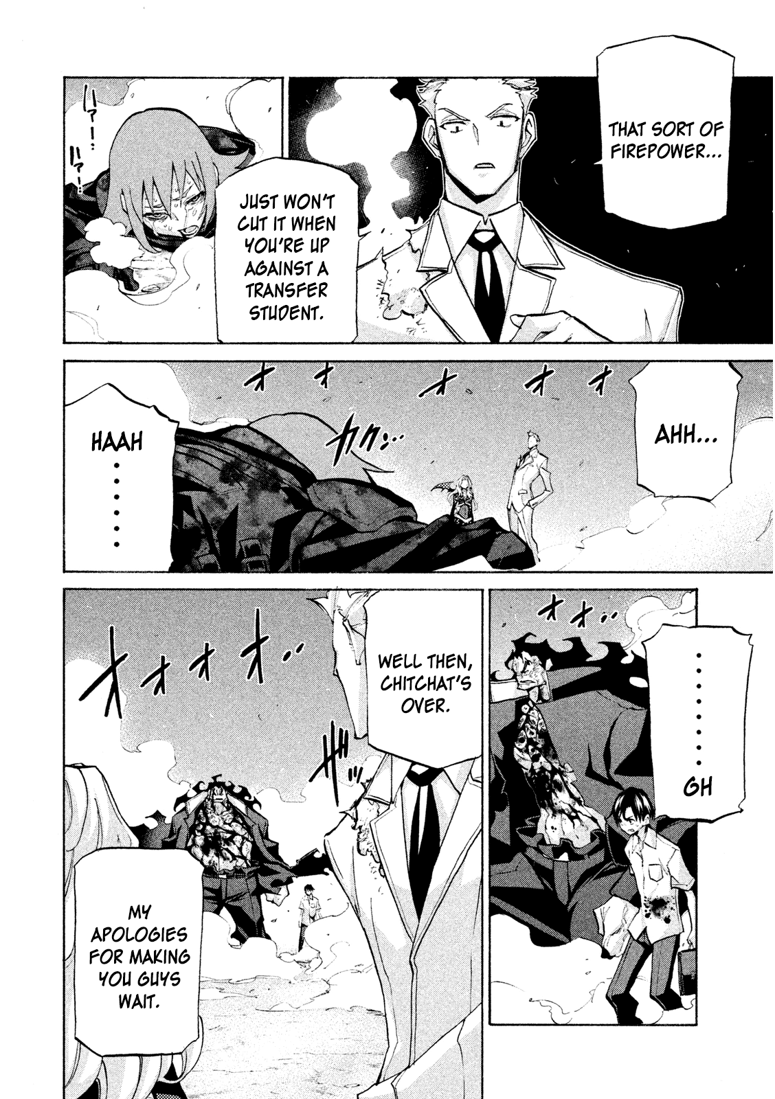 Sentou Hakai Gakuen Dangerosu Chapter 36 page 6 - Chapter 36: A Battle Without Honor or Humanity, Part 2