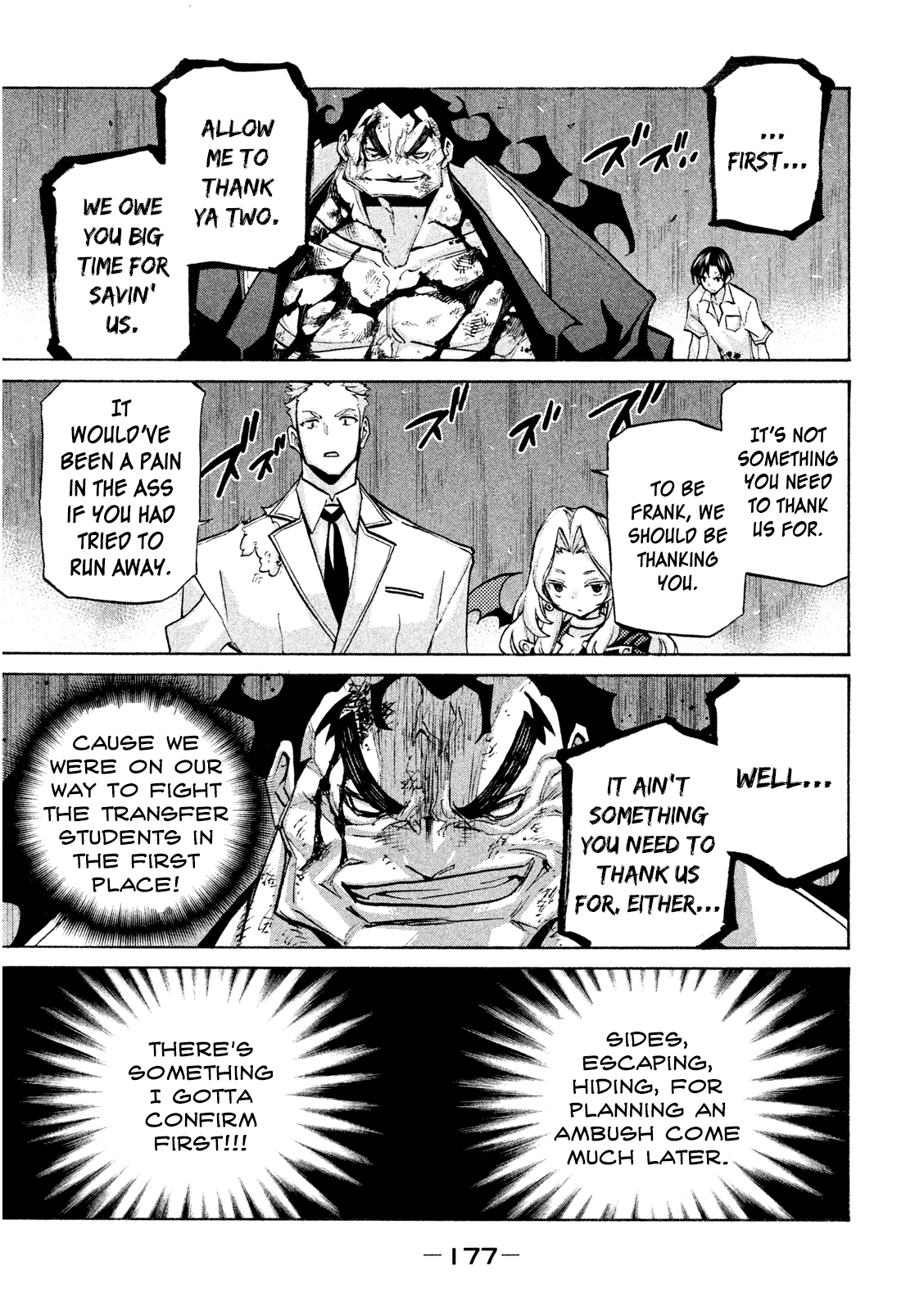 Sentou Hakai Gakuen Dangerosu Chapter 36 page 7 - Chapter 36: A Battle Without Honor or Humanity, Part 2