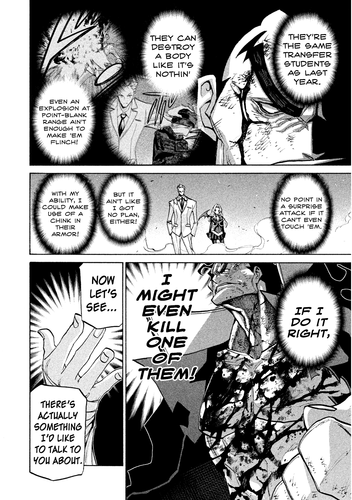 Sentou Hakai Gakuen Dangerosu Chapter 36 page 8 - Chapter 36: A Battle Without Honor or Humanity, Part 2