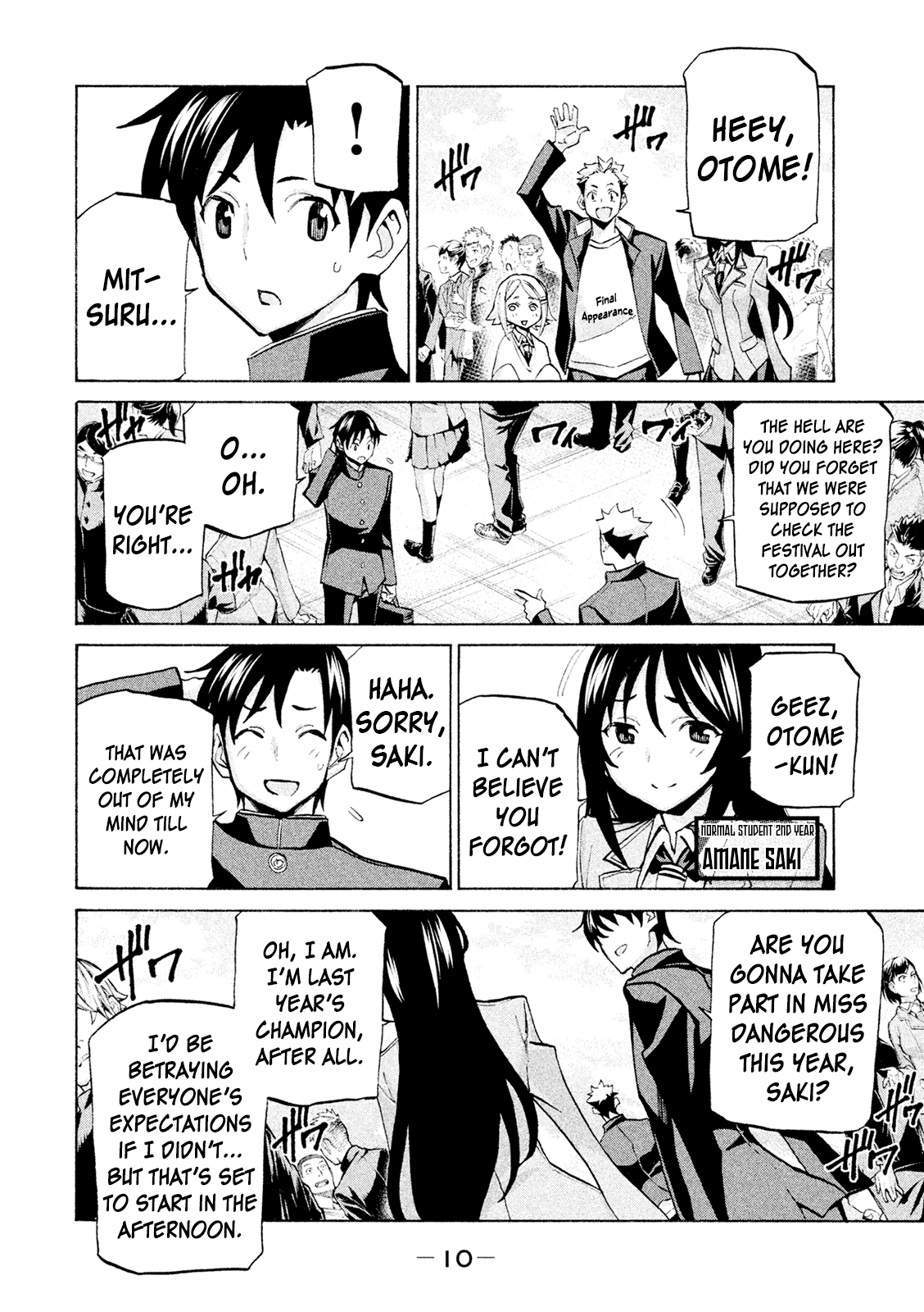 Sentou Hakai Gakuen Dangerosu Chapter 37 page 8 - Chapter 37: Kibousaki School Festival